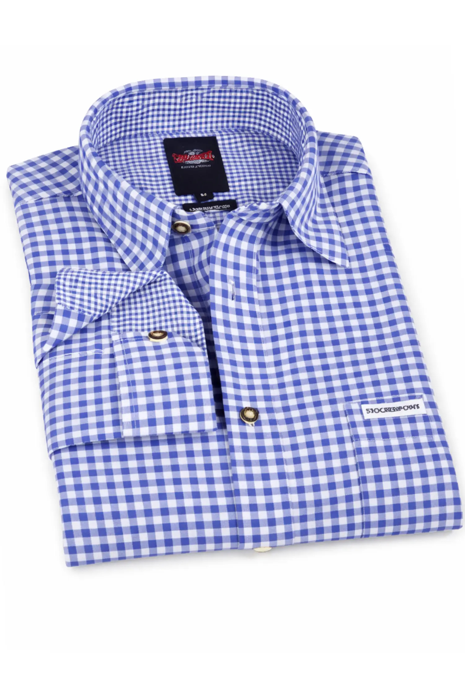 Blau kariertes Stockerpoint Trachten Hemd 