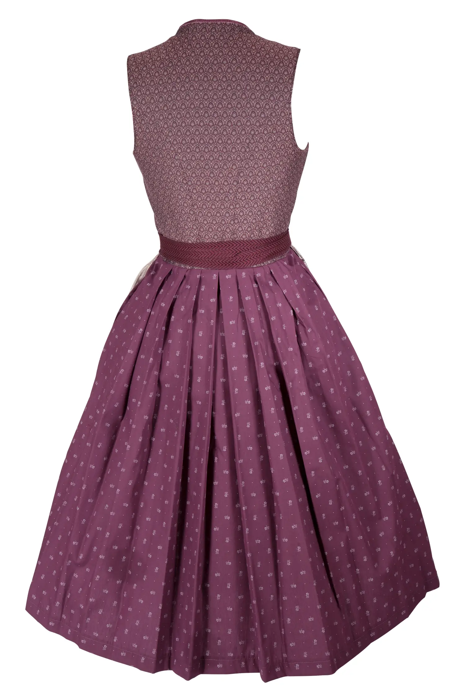 Limitiertes Dirndl in beere/creme - Rückansicht
