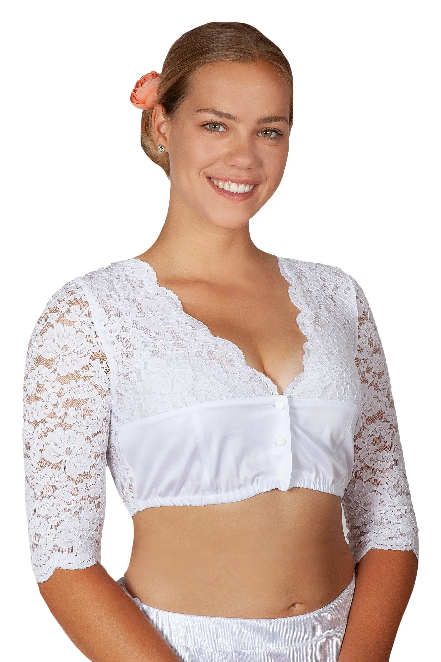 2574-0024-ws2-22-06g-0806 Dirndlbluse weiß mit V-Ausschnitt