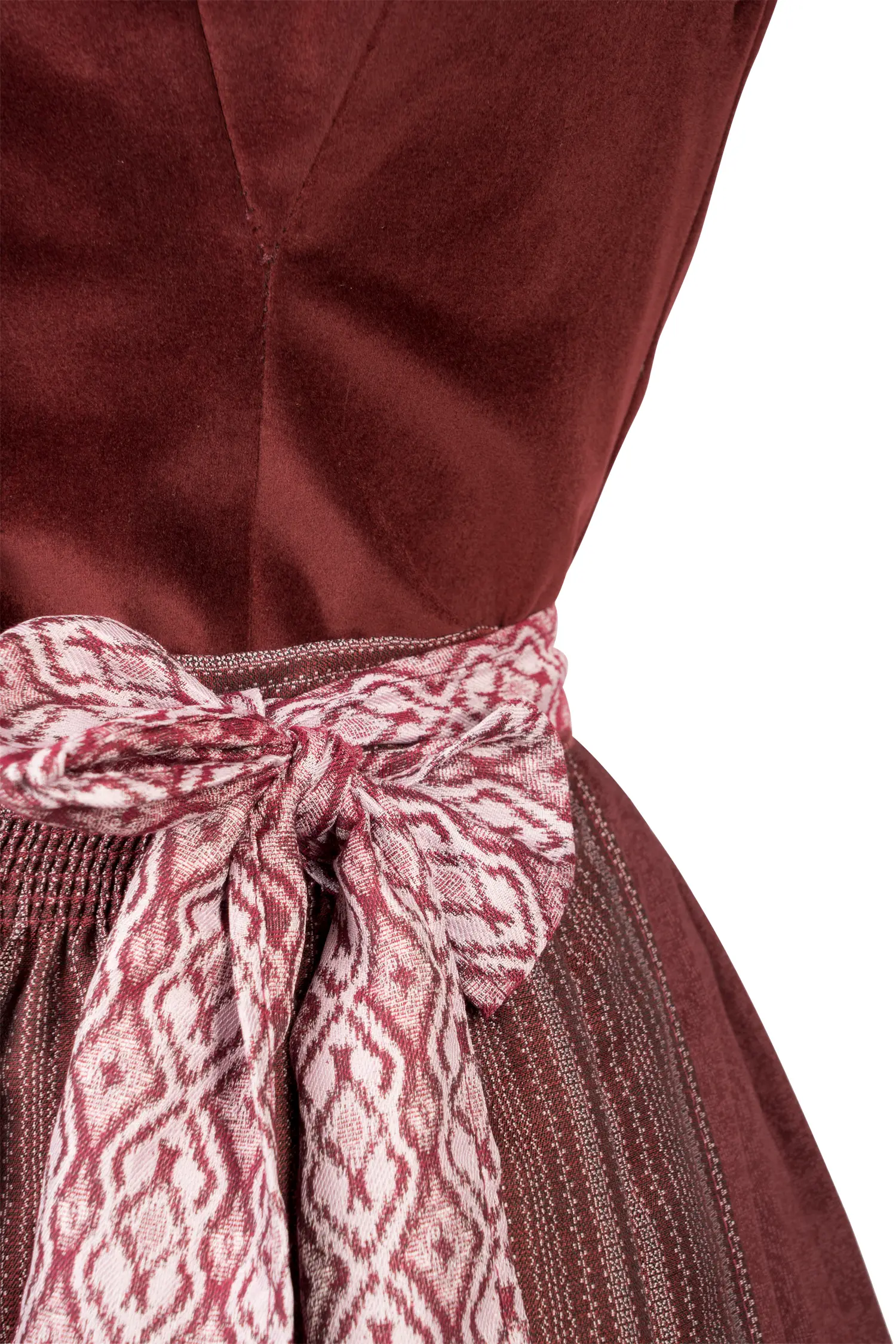 Dirndl Judith in Bordeaux Detail Mieder