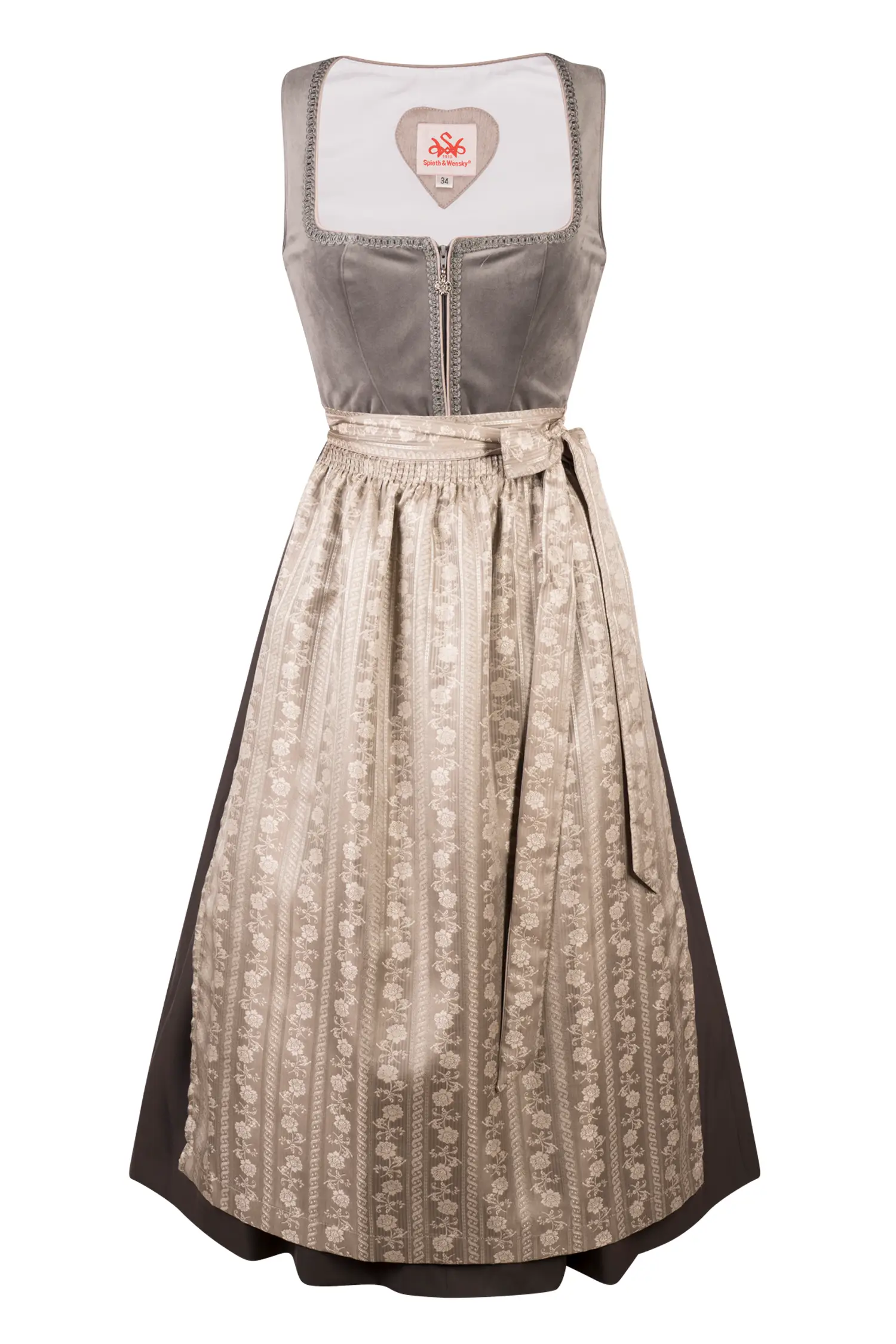 Dirndl Diandra in Grau