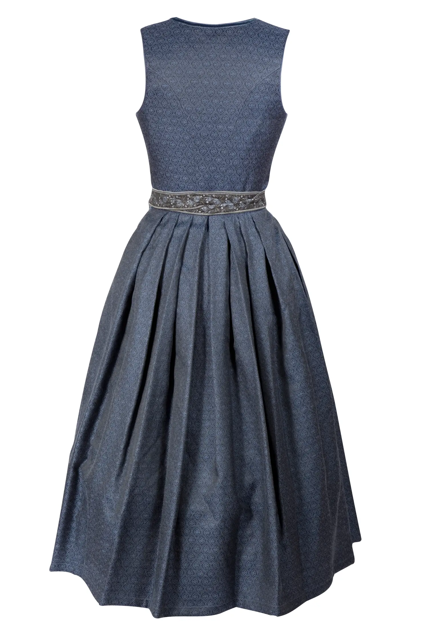 Elegantes Dirndl in dunkelblau - Rückansicht