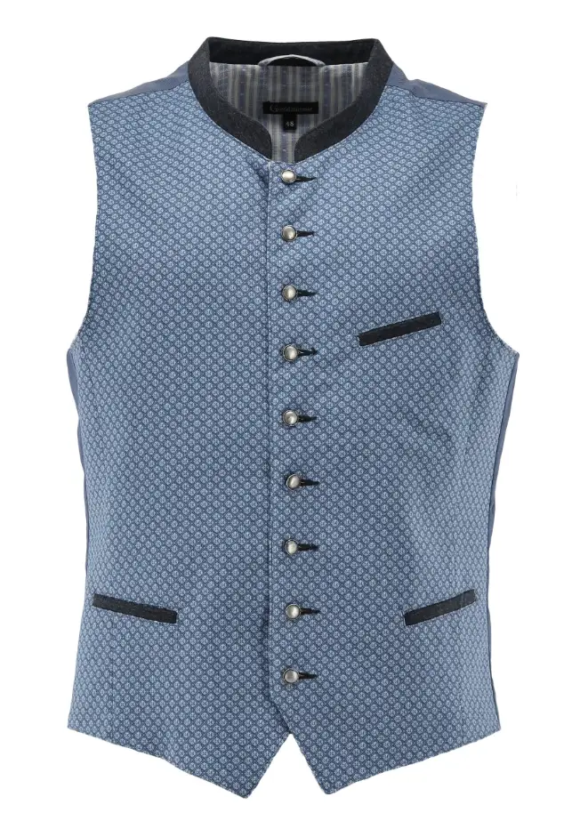 Trachtenweste von Gipfelstürmer in Hellblau Herrentrachtenweste in blau von Orbis