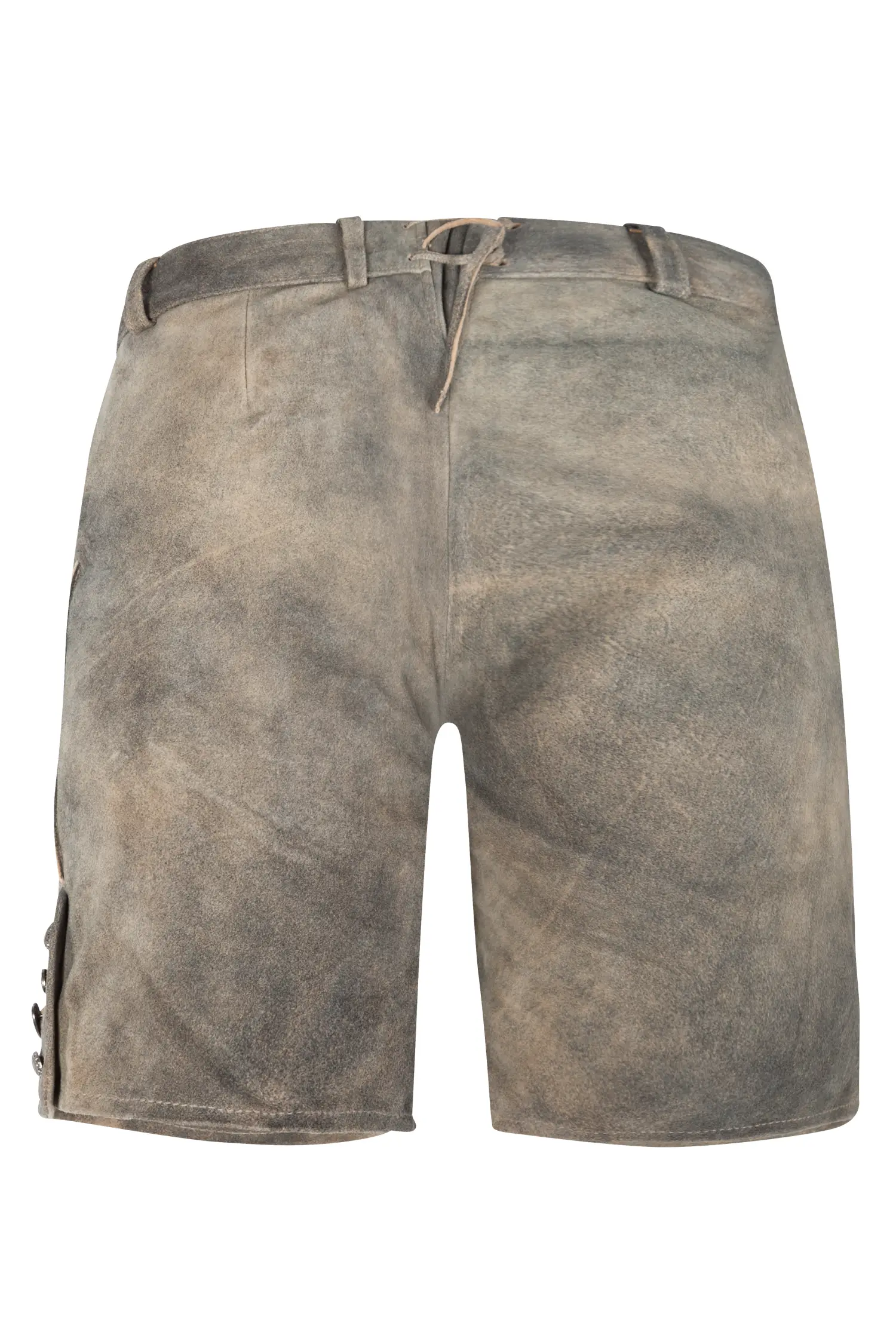 Lederhose Beka von Spieth & Wensky in Grau Kurze Lederhose Beka in braun - Rückansicht