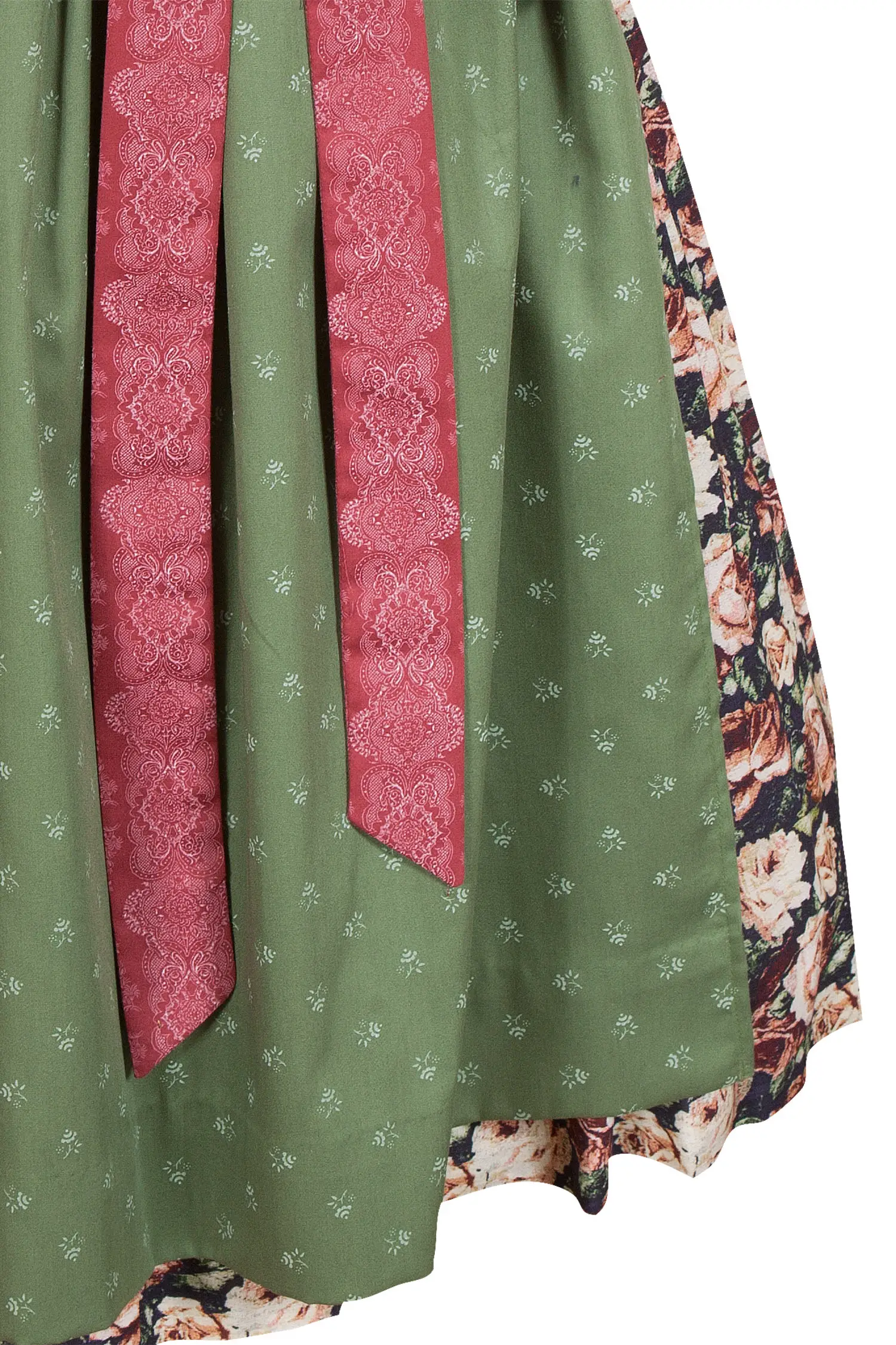 Sportalm Dirndl in schwarz mit nostalgischen Rosen Detail