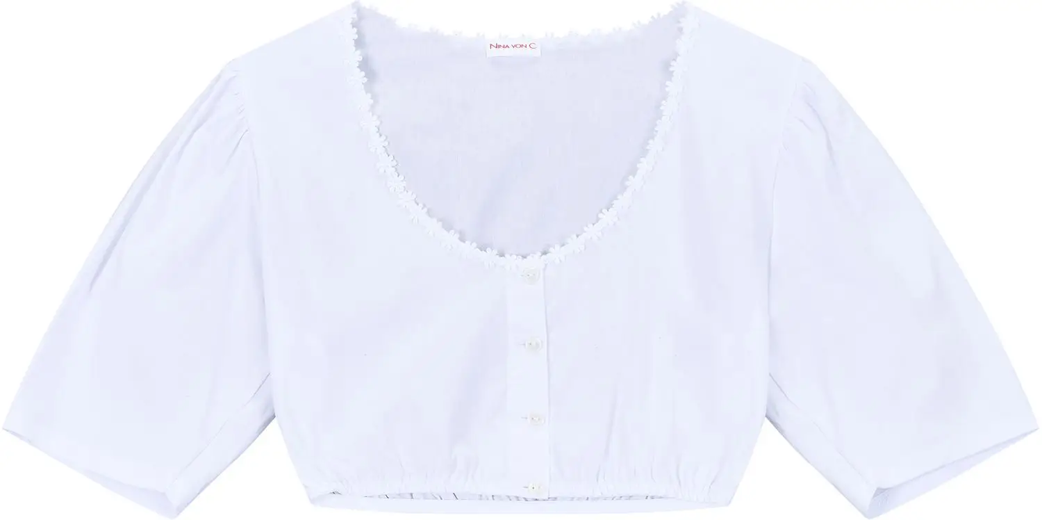 Dirndlbluse Marlene von Nina von C. in Weiß Dirndlbluse Marlene von Nina von S. in Weiß
