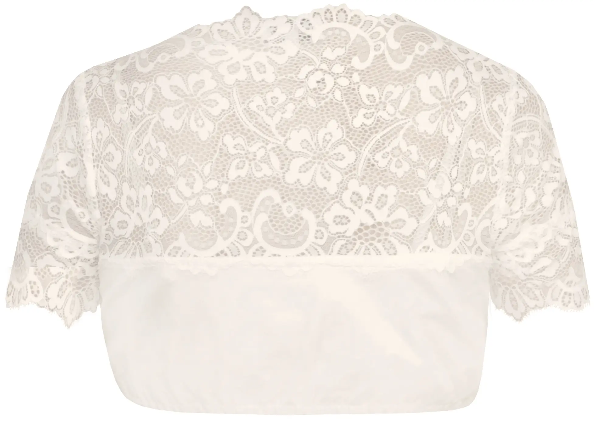 Stretch-Dirndlbluse Idalina-Lotta in offwhite aus Spitze
