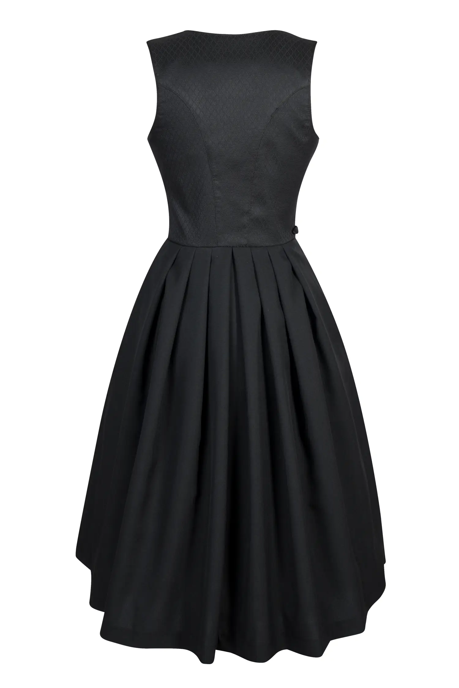 Gastrodirndl in schwarz mit Stretch - Rückansicht