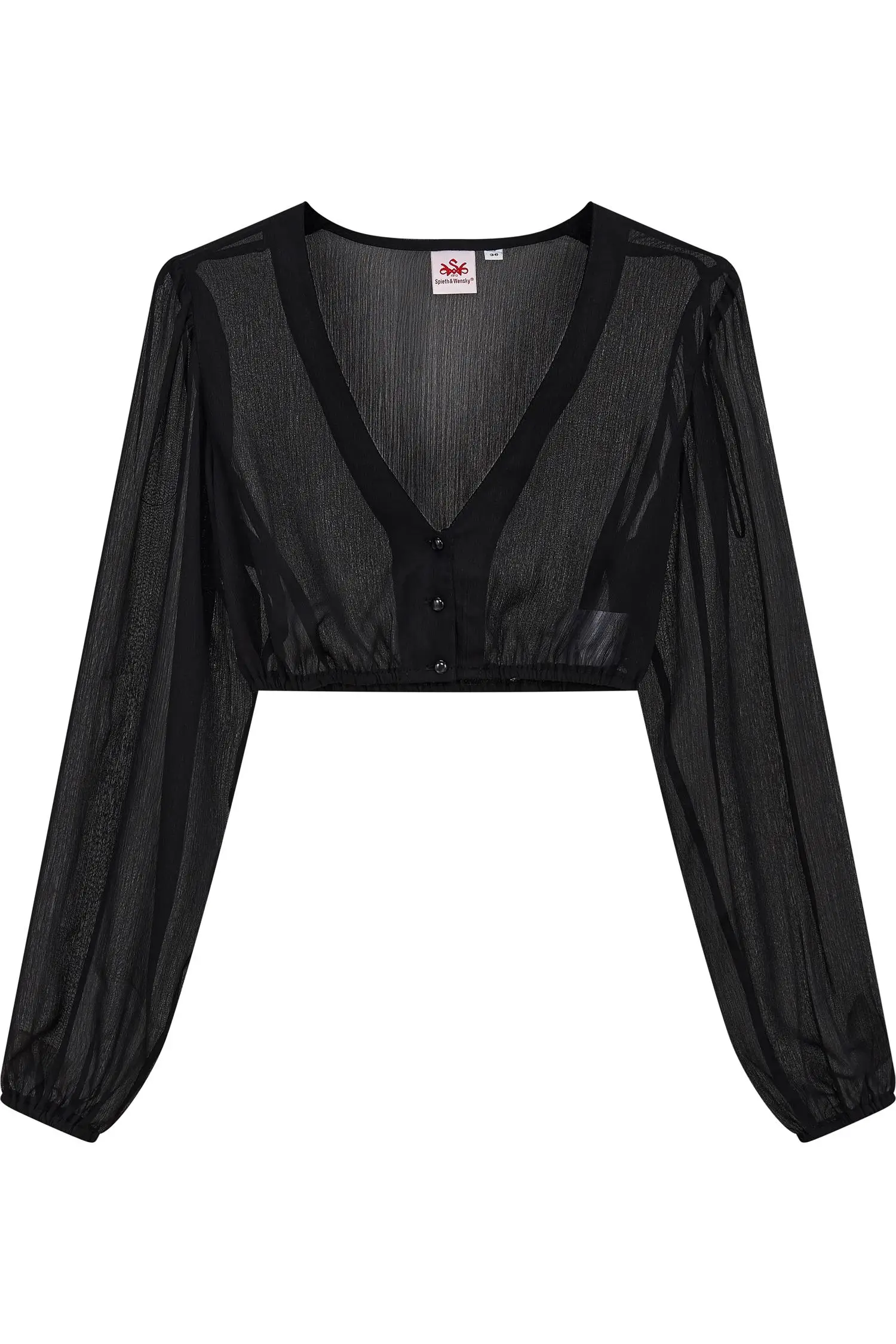 Efeu Dirndlbluse von Spieth & Wensky in Schwarz