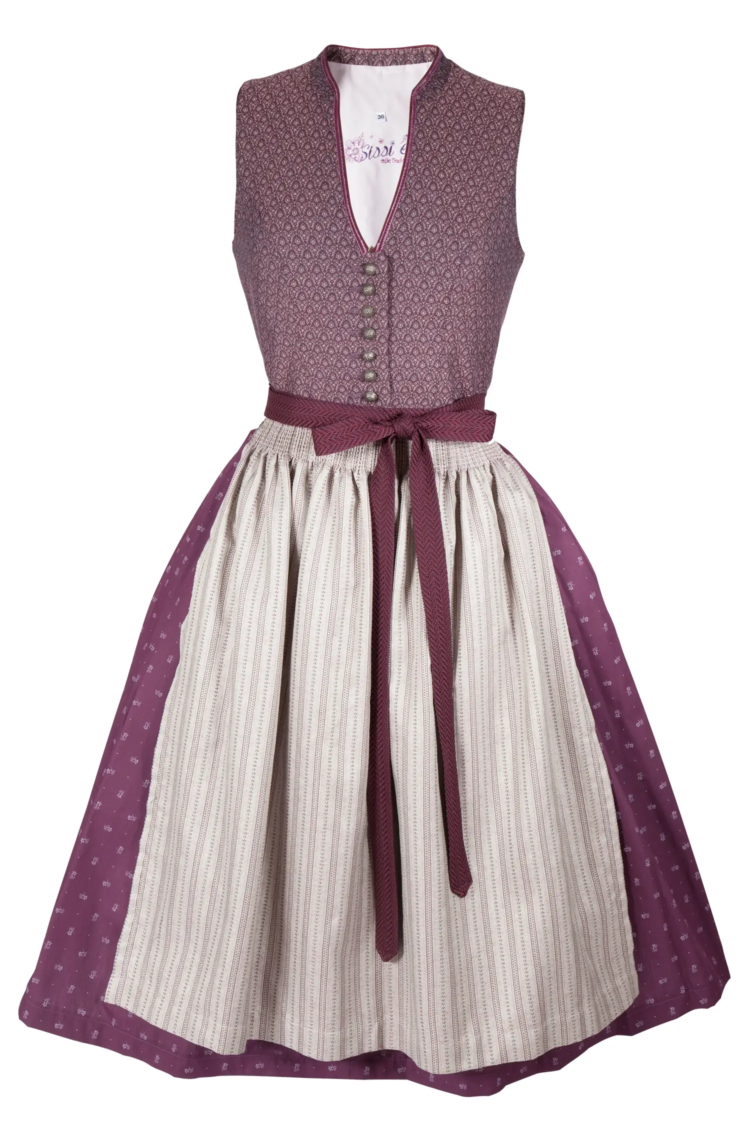 Limitiertes Dirndl in beere/creme