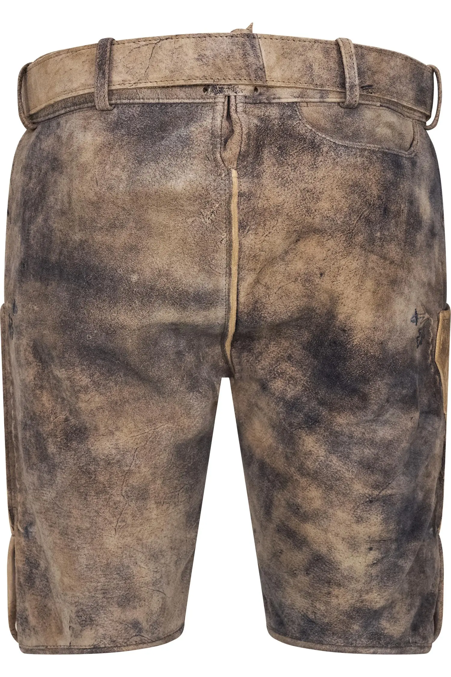 Asche farbige Lederhose Jonas von Gweih & Silk