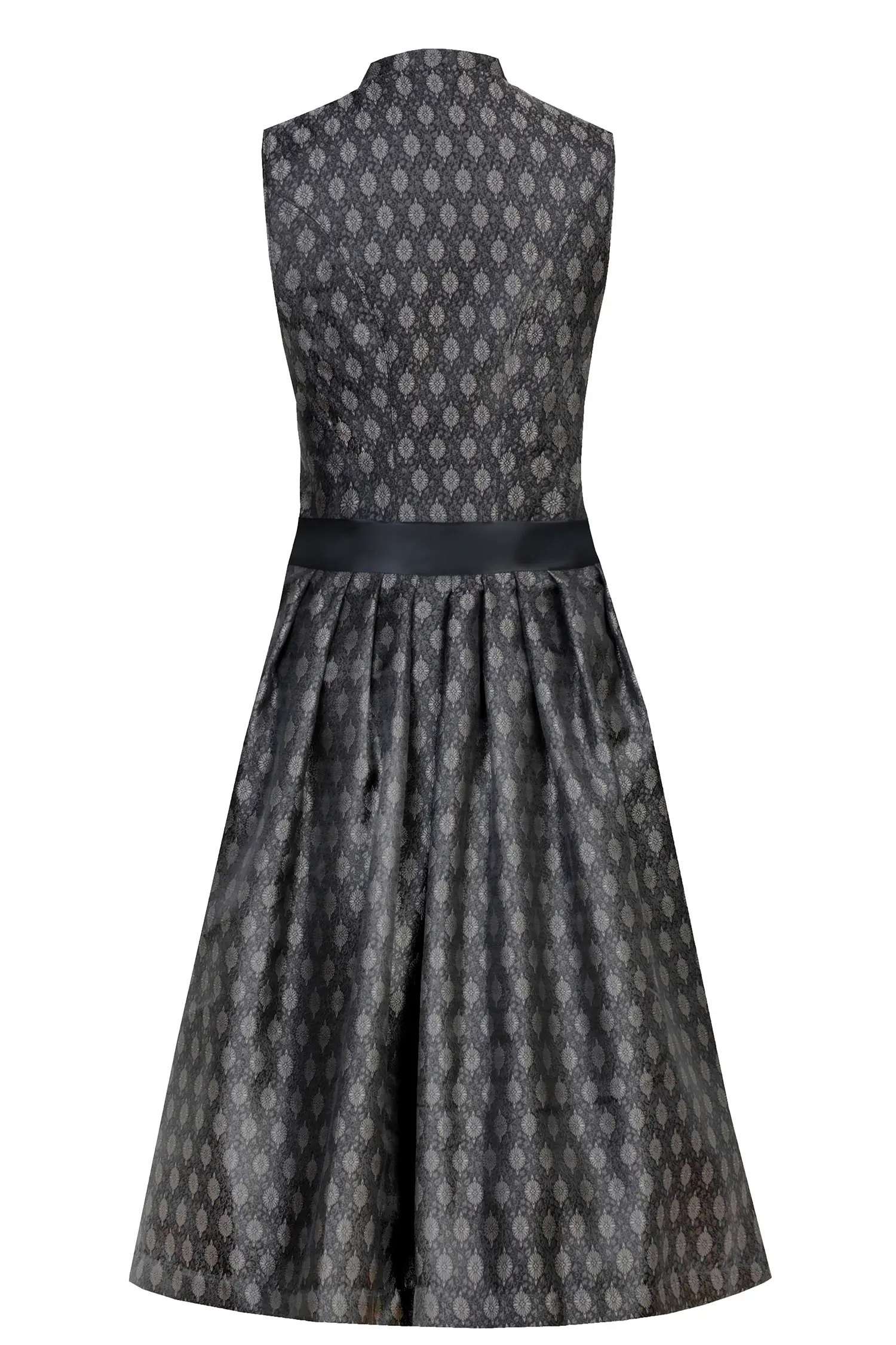 Dirndl June in schwarz mit doppelt hinterlegter Glitzerschürze - Rückansicht
