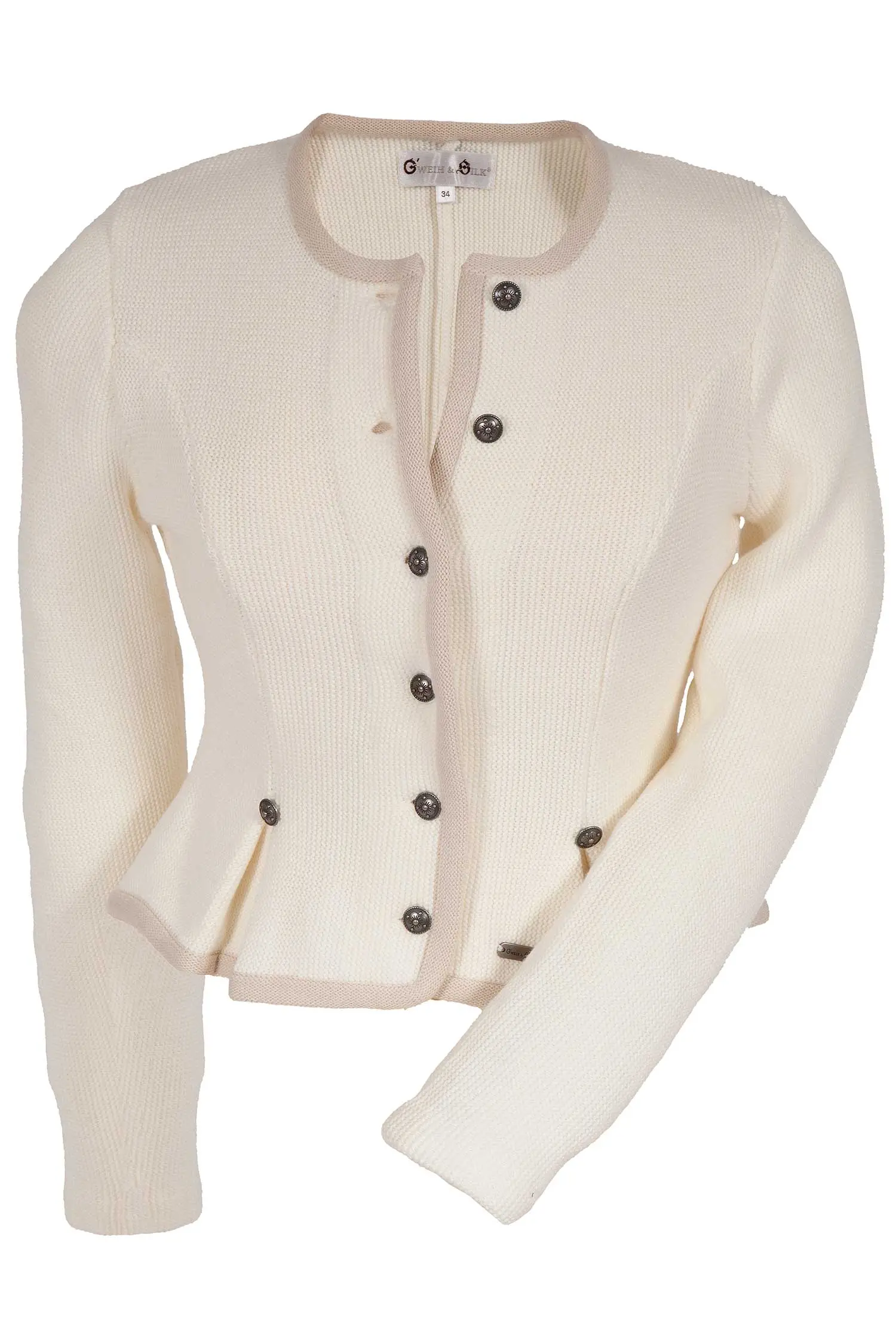 trachtenstrickjacke-creme-2210-1137-ws5-18-02k-0412-a Trachten Strickjacke für Damen in creme und beige mit Schößchen