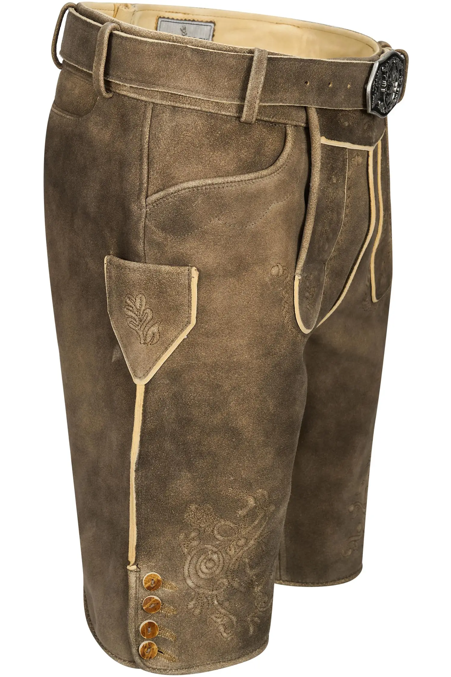 Lederhose Hannes von Gamsbock in Hellbraun