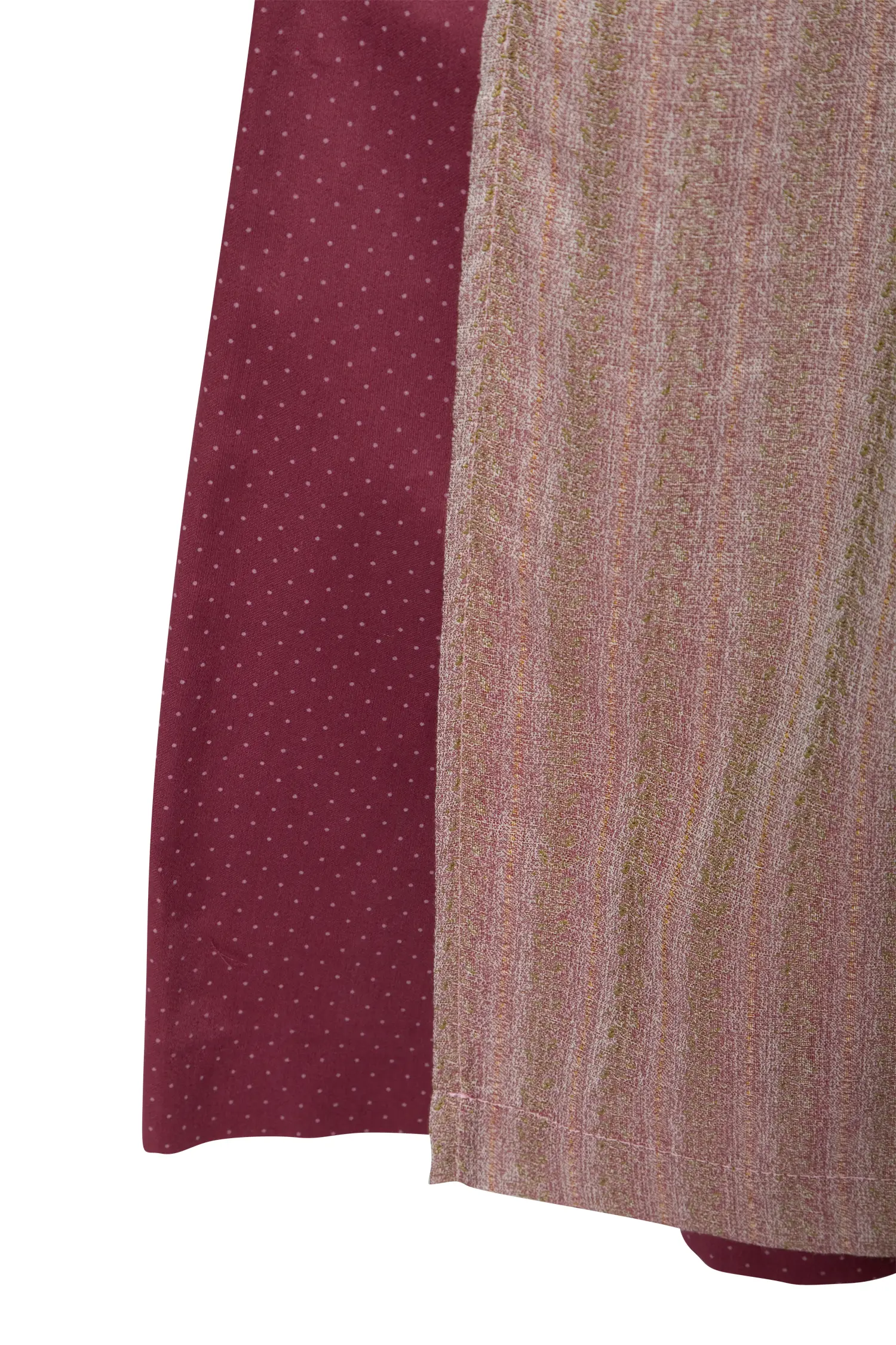 Dirndl Rosamunda in beere/altrosa mit Reißverschluss - Detail Rock