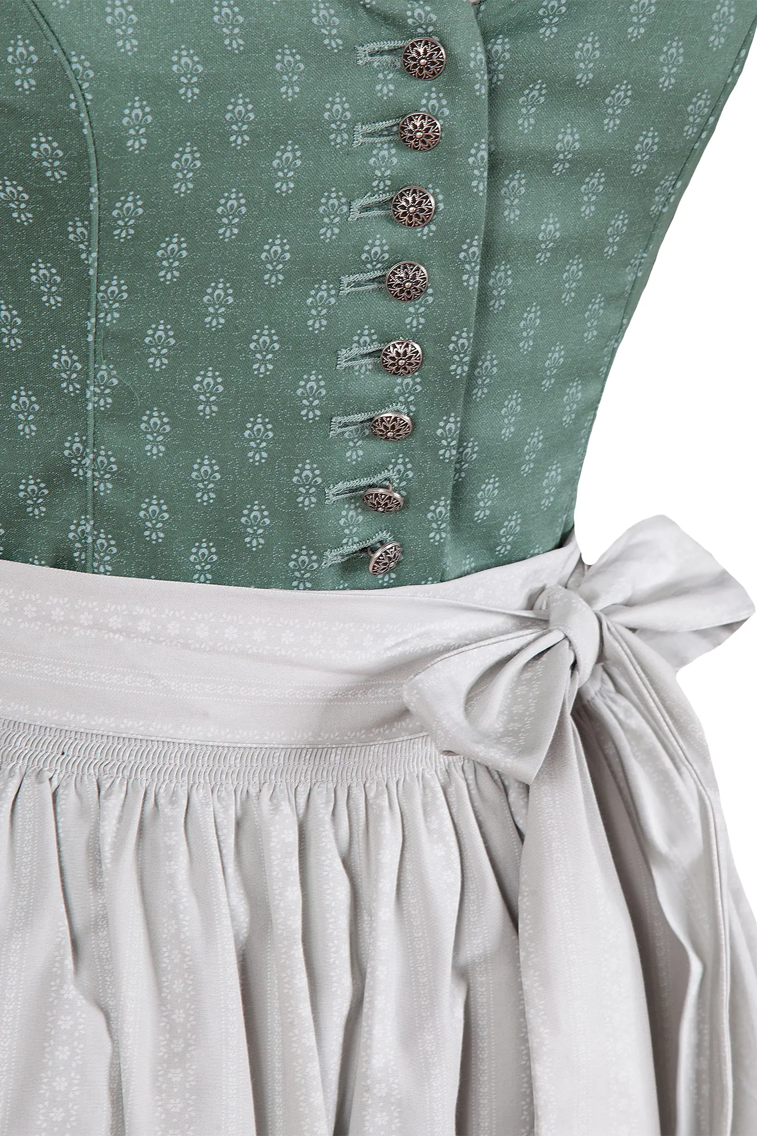 Dirndl Laurita von Wenger in salbei / mint - Detail Mieder