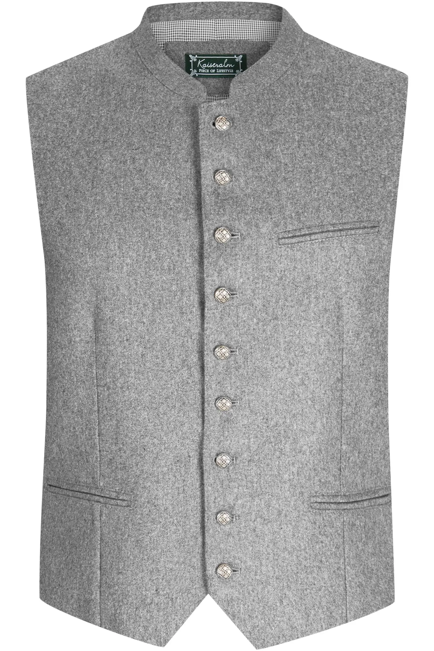 Trachtenweste Weitnau von Kaiseralm in Hellgrau Kaiseralm Weste Weitnau in Grau