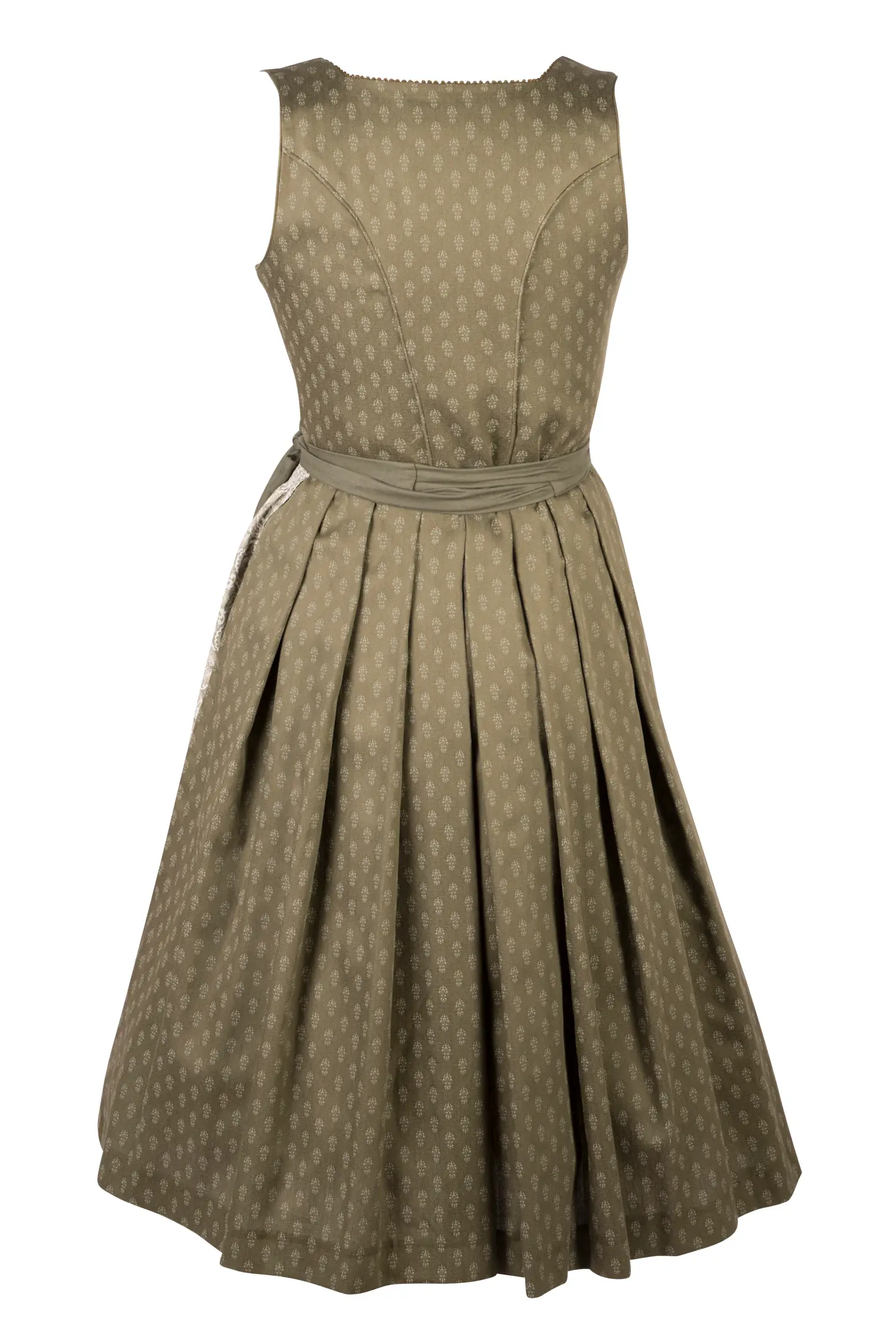 Dirndl Verena in moosgrün von Julias Dirndl - Rückansicht