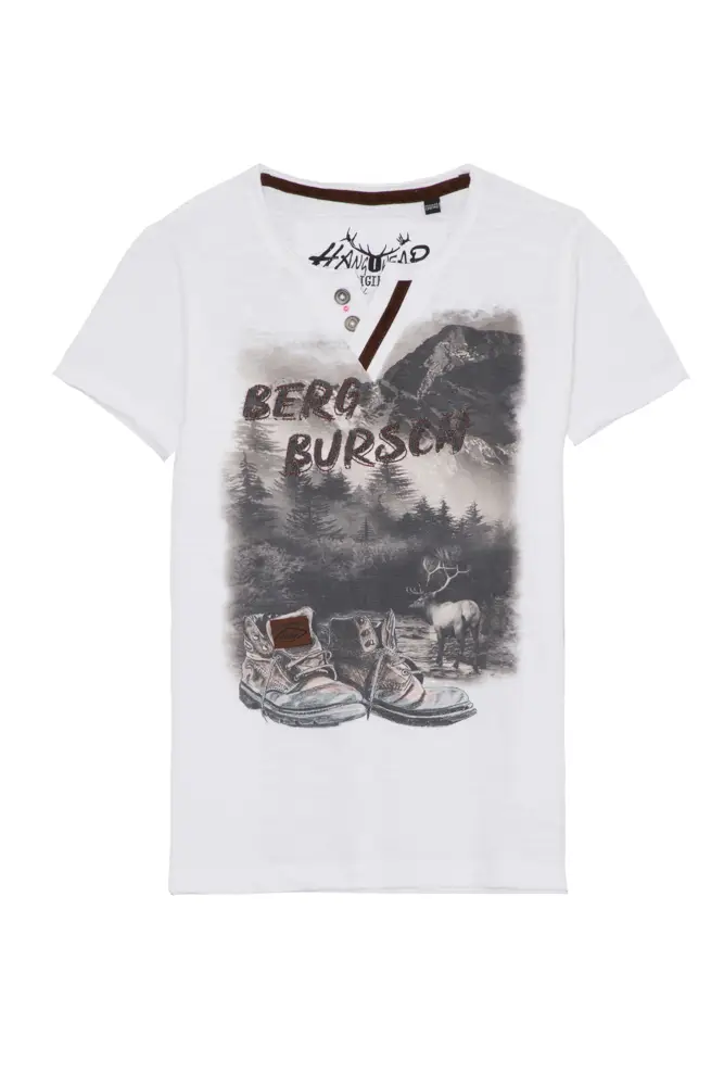 modisches Trachtenshirt von hangOwear in weiß