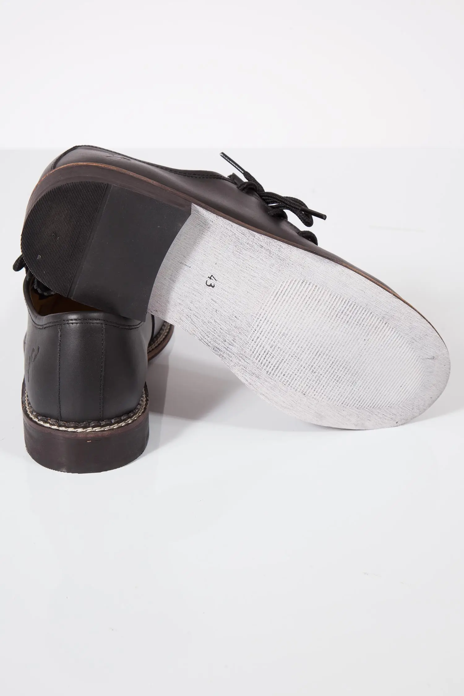 trachtenschuhe-herren-schwarz-1712-1023-sw7-19-09b-9095-c Herren Trachtenschuhe Jäger in schwarz glatt Sohle