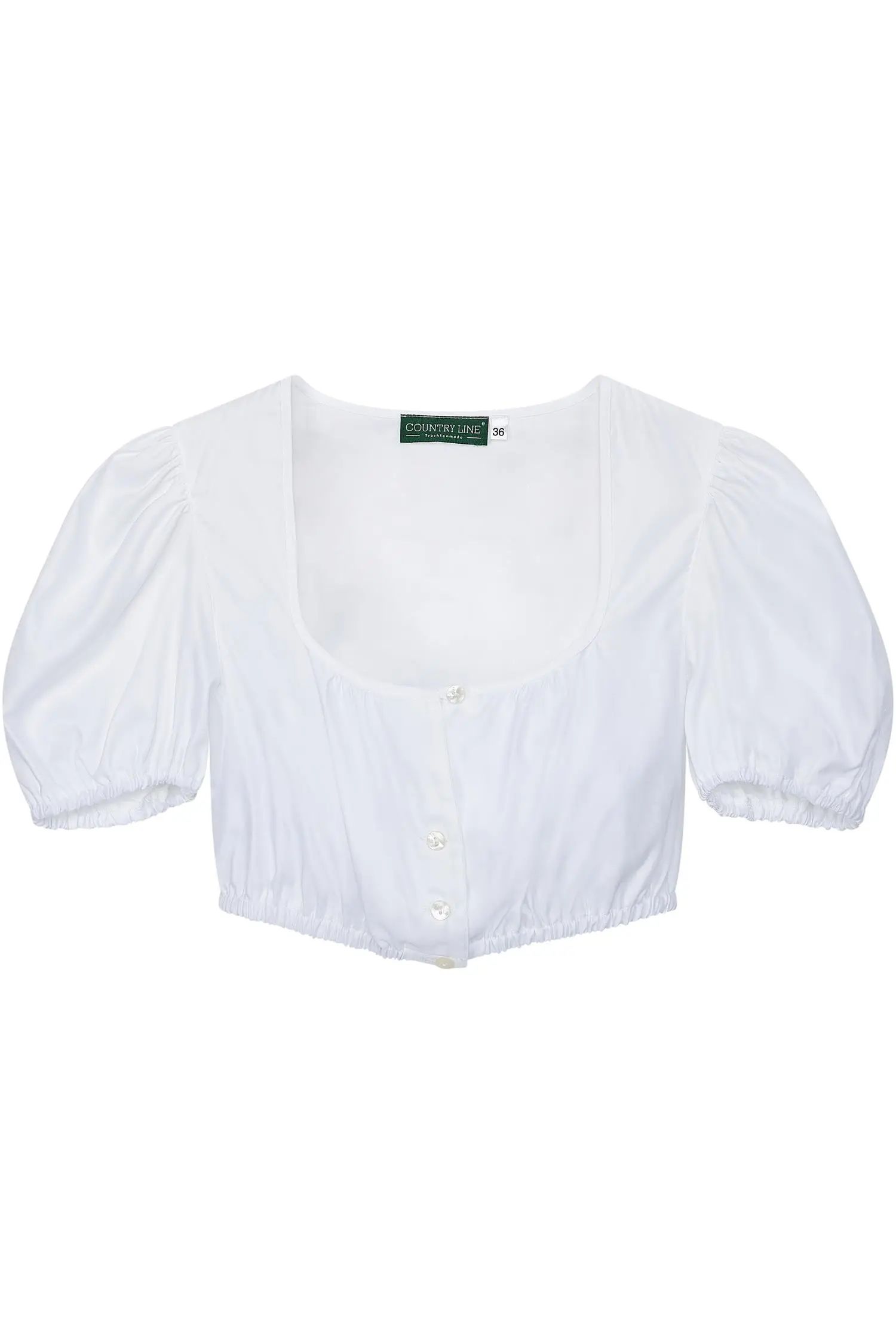Weiße Country Line Dirndlbluse