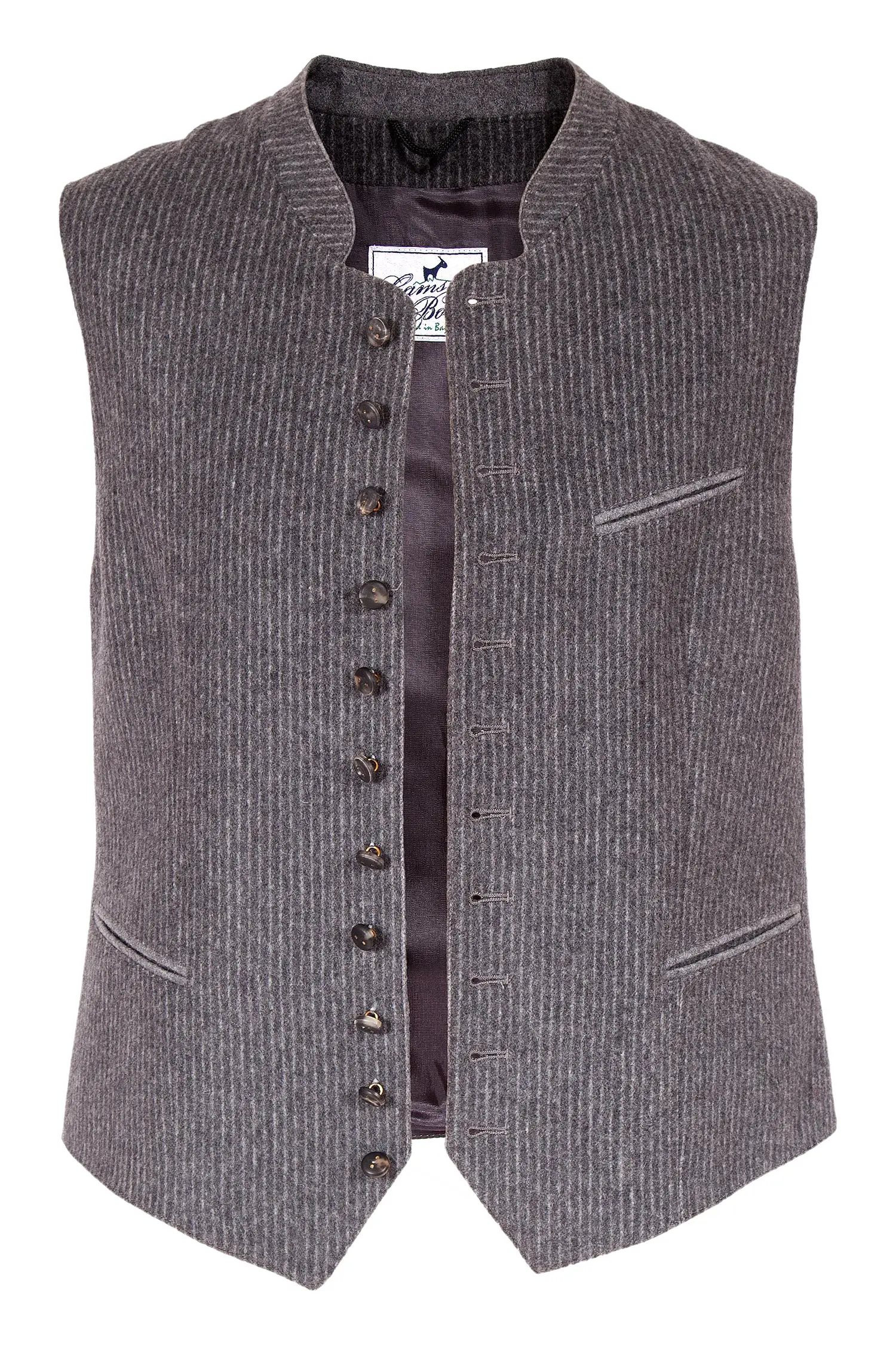 Trachtenweste Langenlois Loden grau 