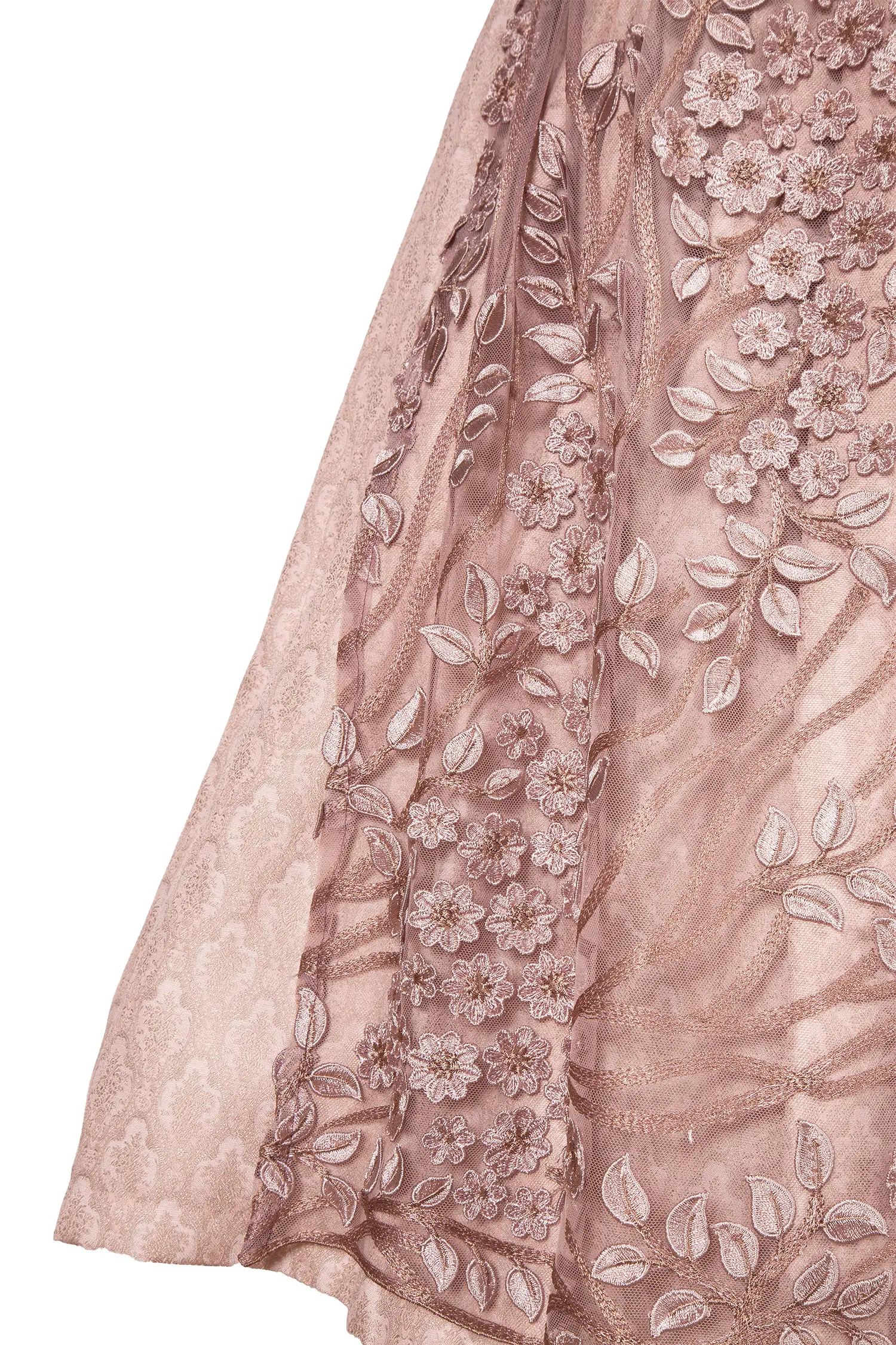 Wenger Midi Dirndl Linda in rosenholz mit Spitzenschürze Schürze