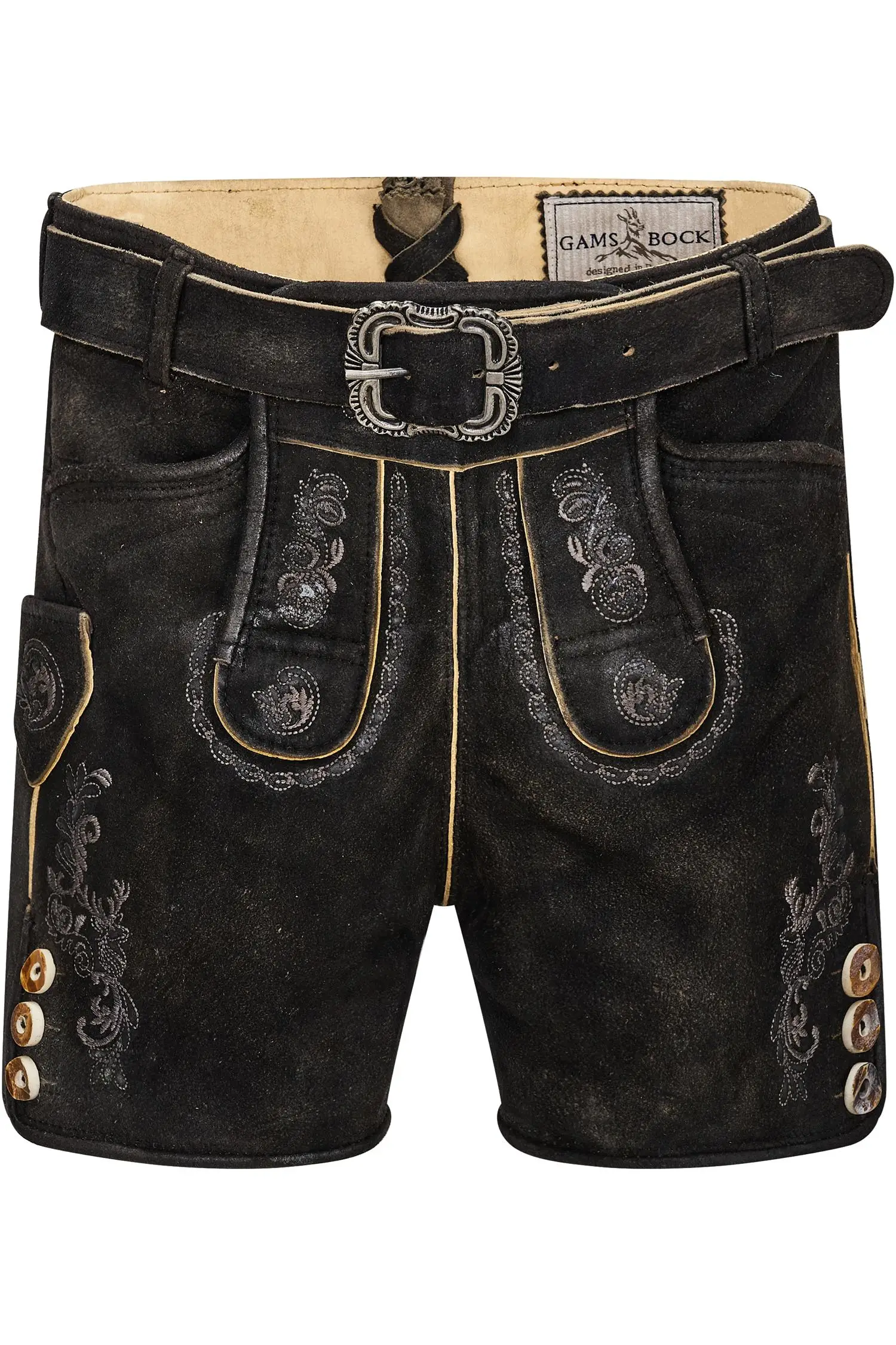 Kinderlederhose Winkler von Gamsbock in Dunkelbraun