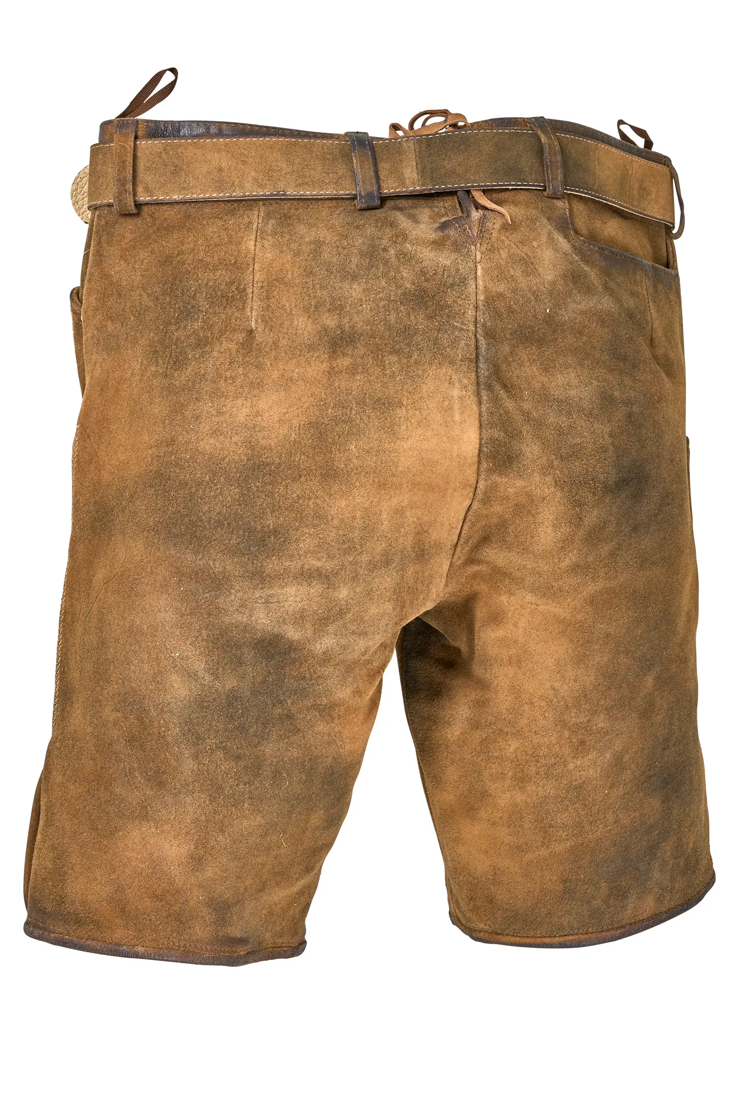 braune lederhose mit gürtel