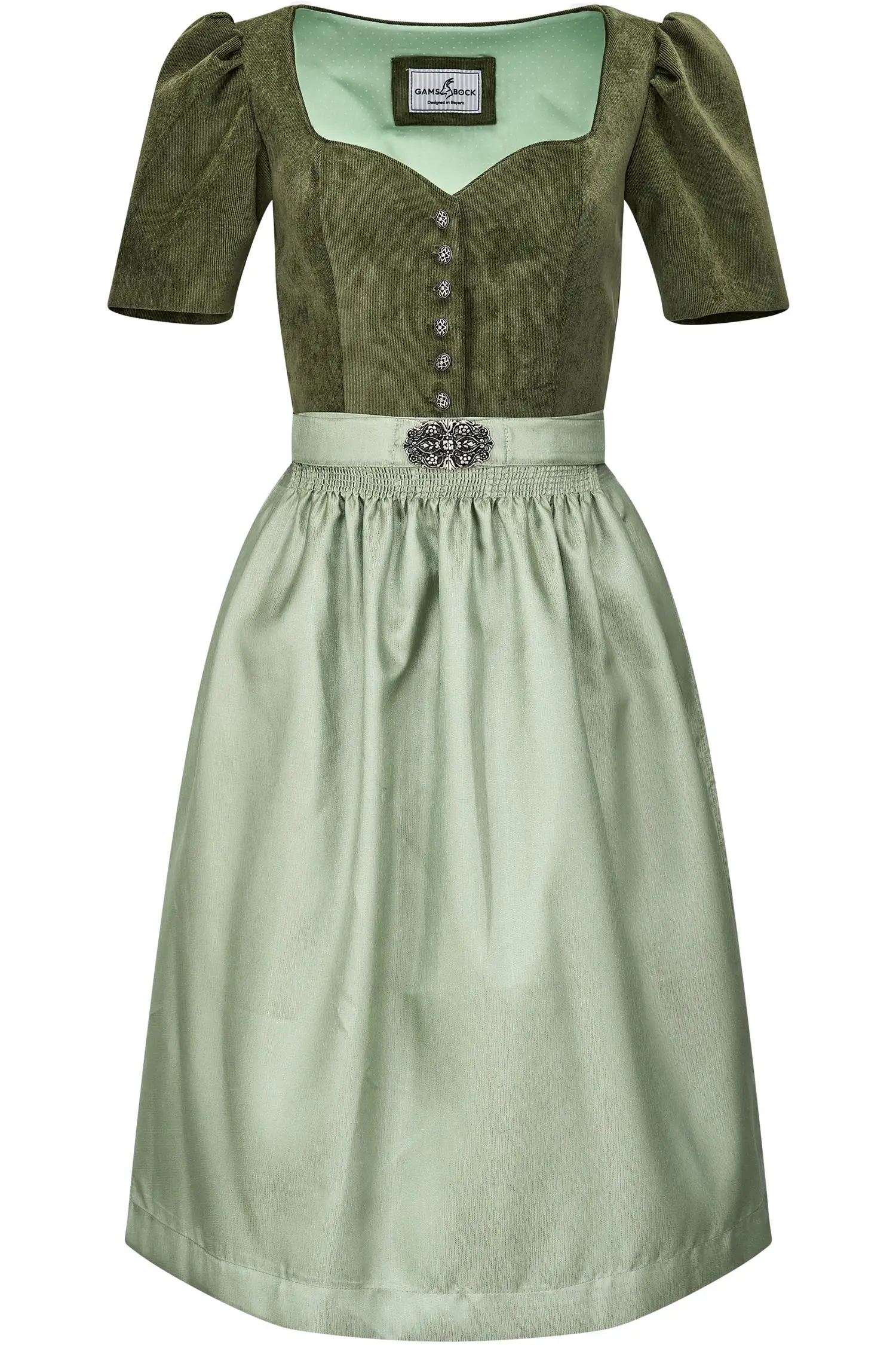 Dirndl Eva in Salbeigrün von Gamsbock Dirndl Eva in Salbeigrün von Gamsbock