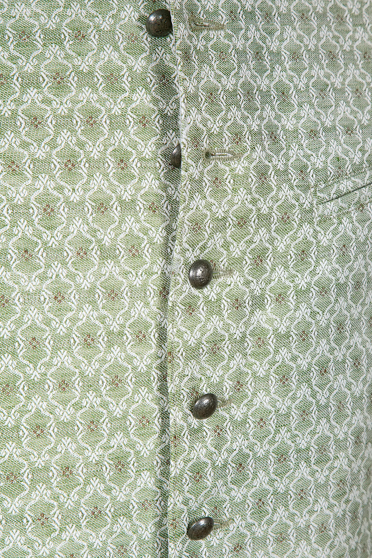 Trachtenweste Bert in hellem grün Detail