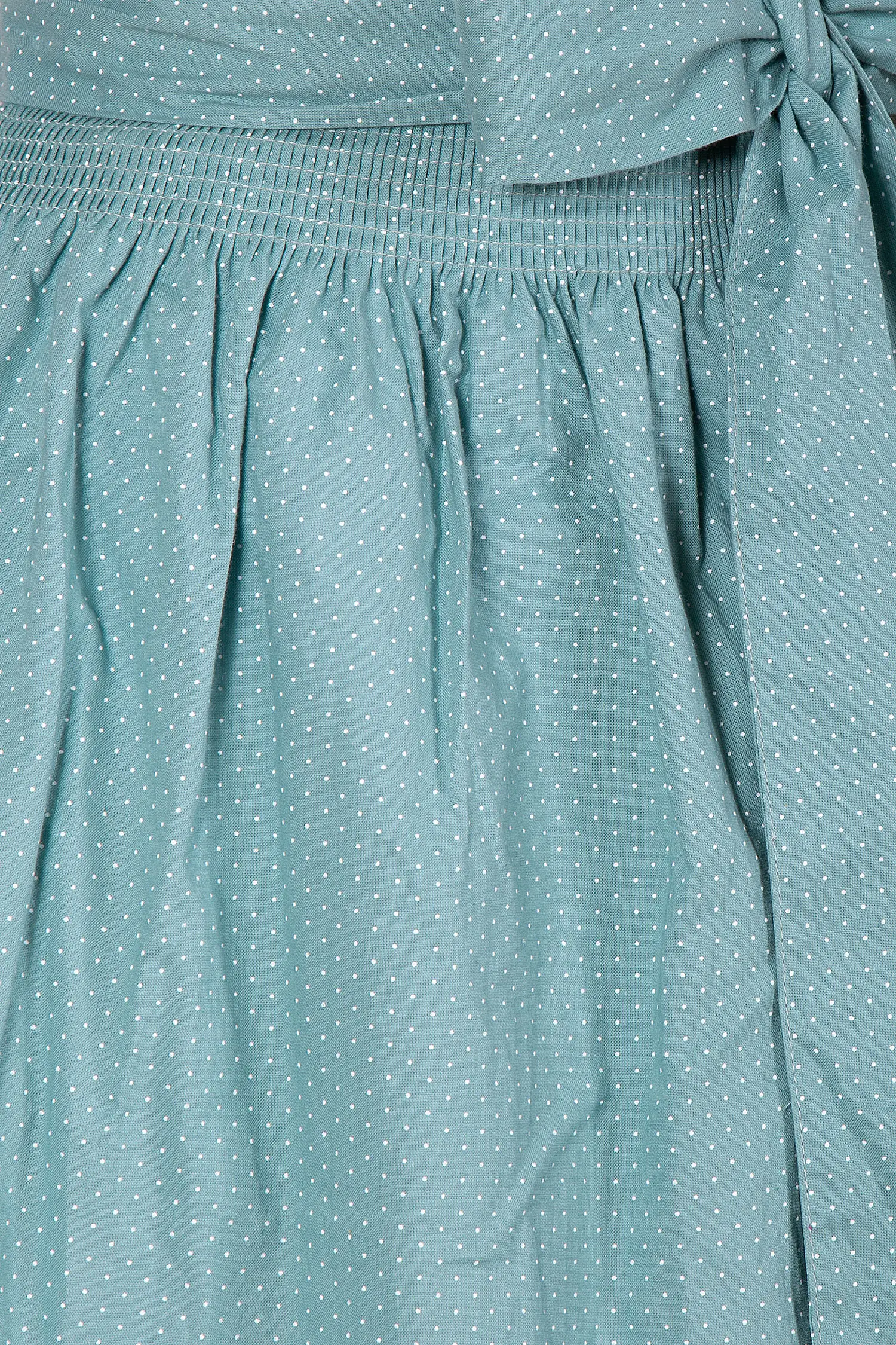 Süße Dirndlschürze in petrol 70 cm - Detail