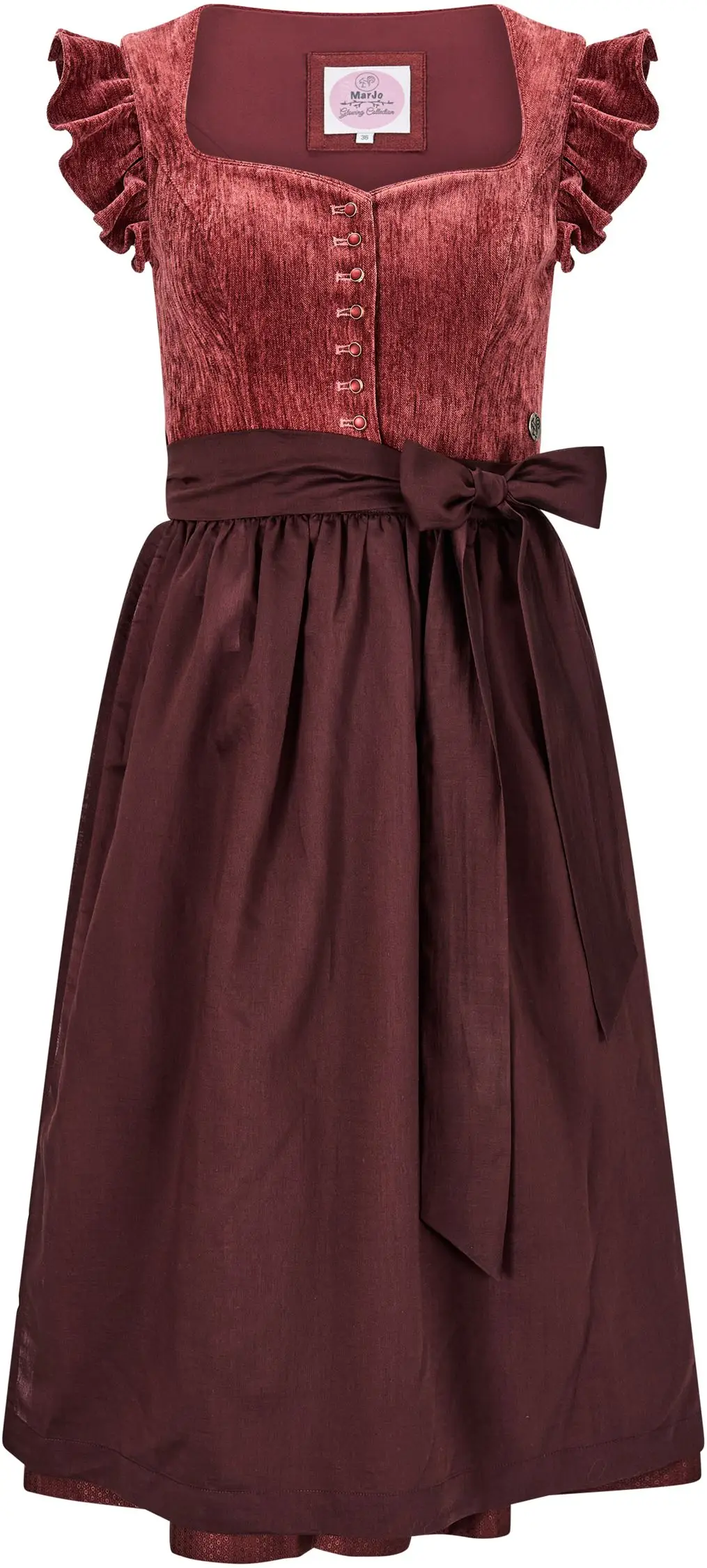 Dirndl Hochwinkel von MarJo in Kastanienrot