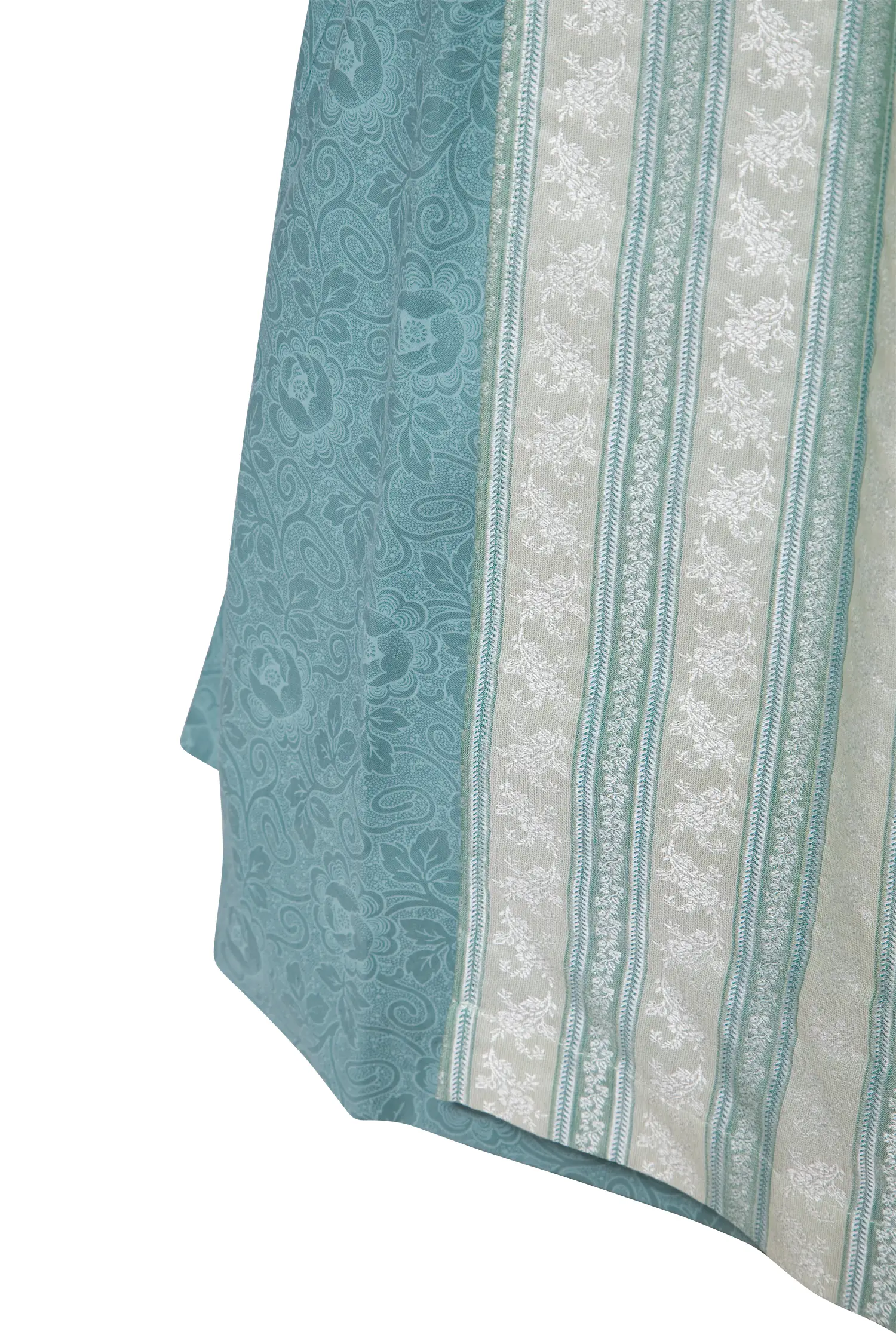 Langes limitiertes Dirndl Bernadette in mint - Detail Rock