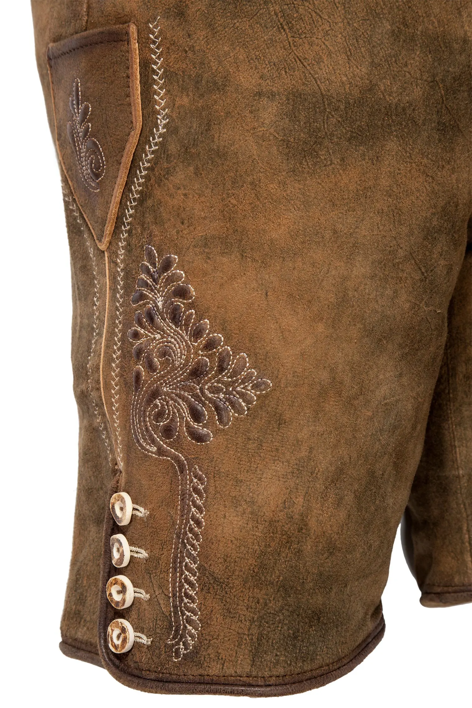 lederhose-mit-reissverschluss-braun-1617-0006-3na-20-03f-8479-c Kurze Lederhose Tracht Corbi in havanna Bein
