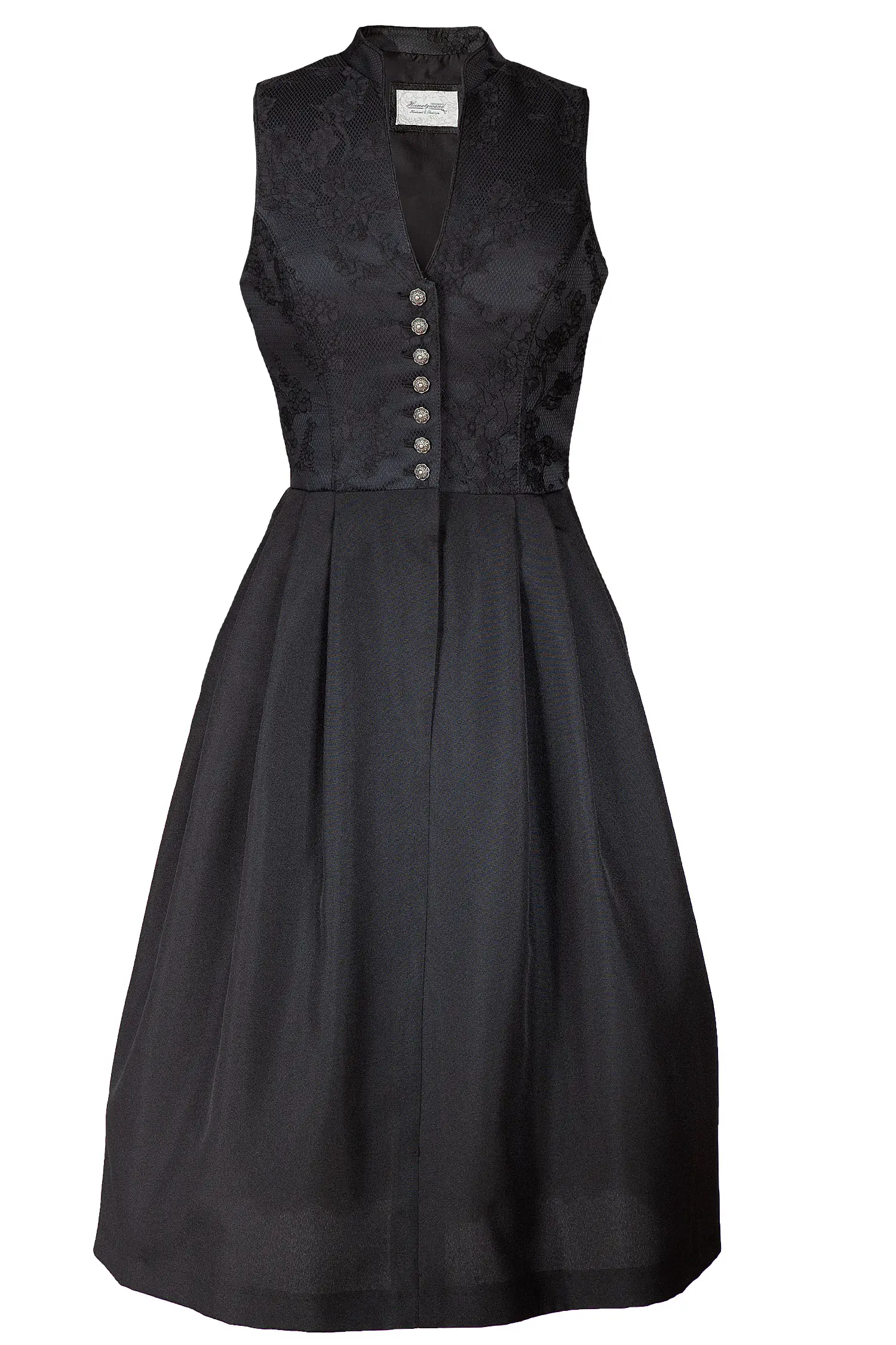 Dirndl Lauryin hochgeschlossen in schwarz - Dirndl ganz