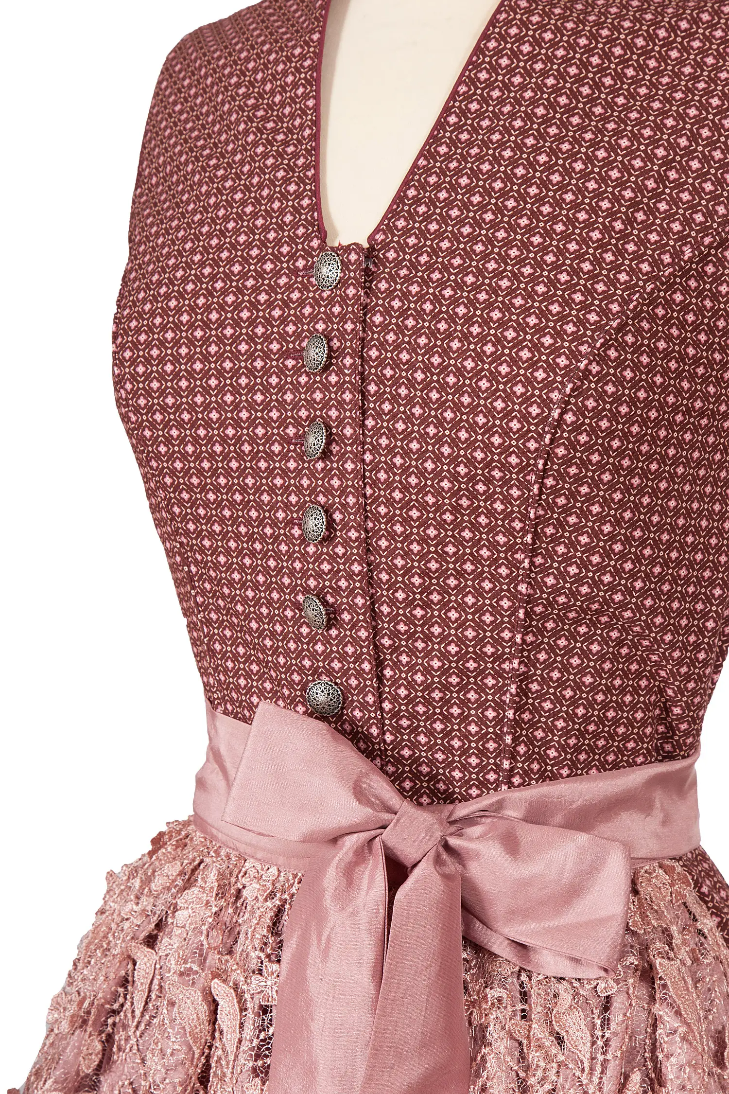 3081-0102-rt8-21-07a_7365-b Gamsbock Dirndl in bordeaux und rot Mieder