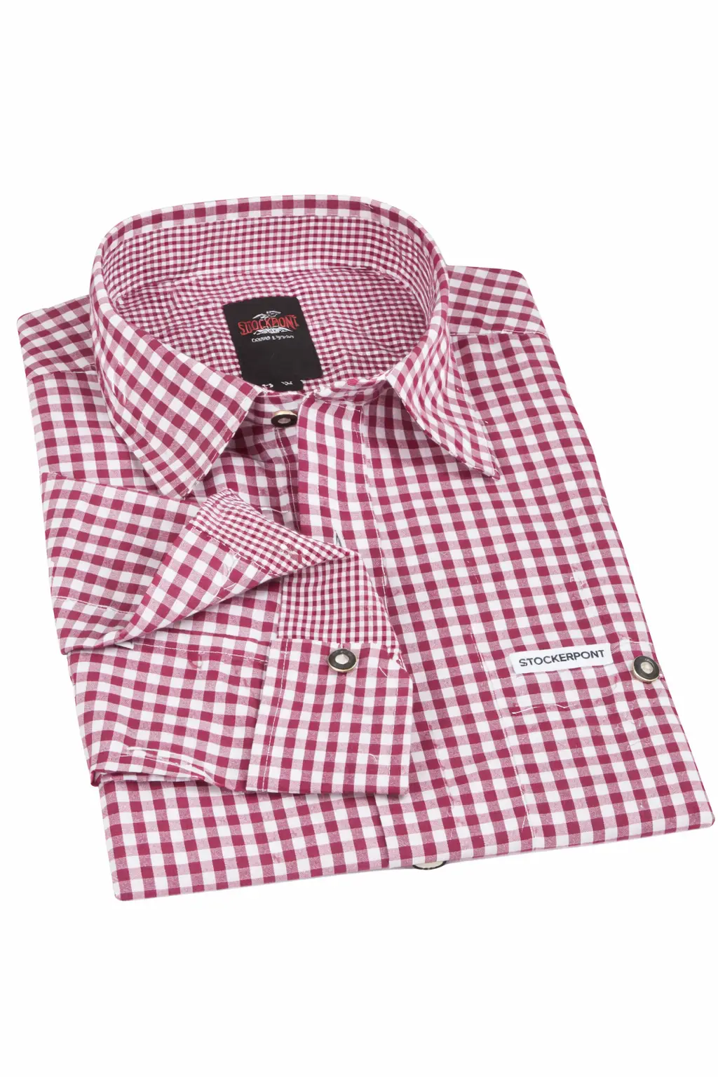 Trachtenhemd Campos von Stockerpoint in Bordeaux Rotes Stockerpoint Campos Hemd