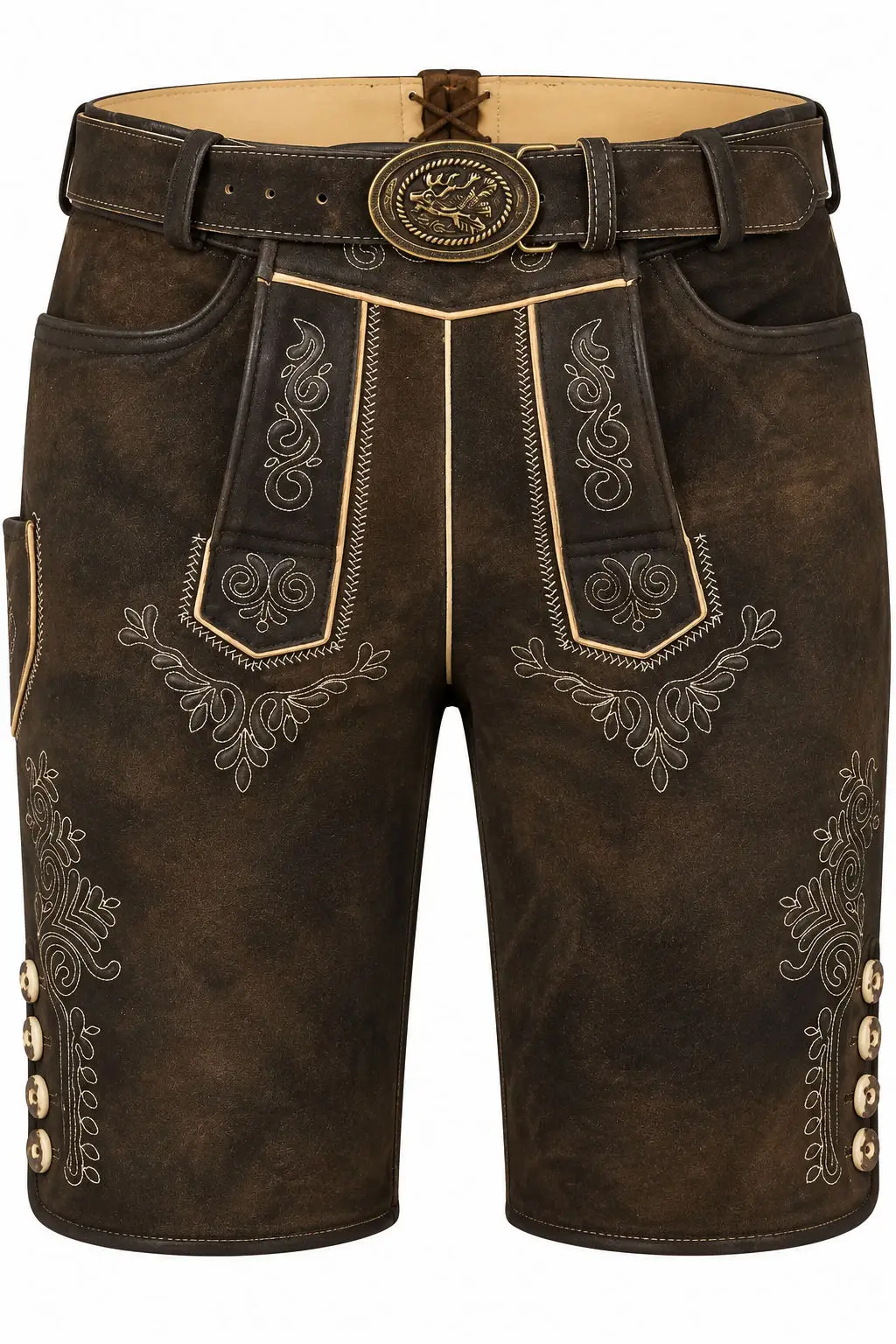 Lederhose Rolli von Maddox in Dunkelbraun Lederhose Rolli von Maddox in Dunkelbraun