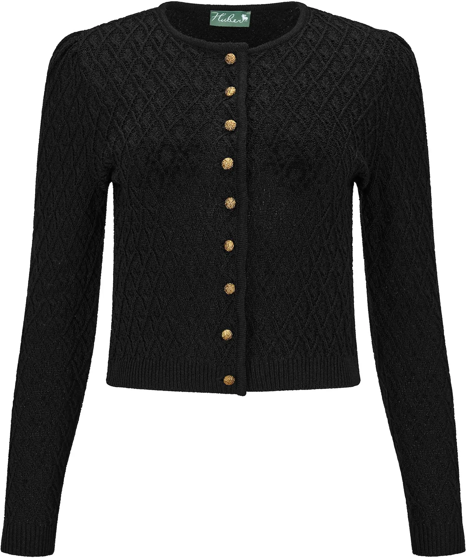 Schwarze Trachtenstrickjacke von Huber