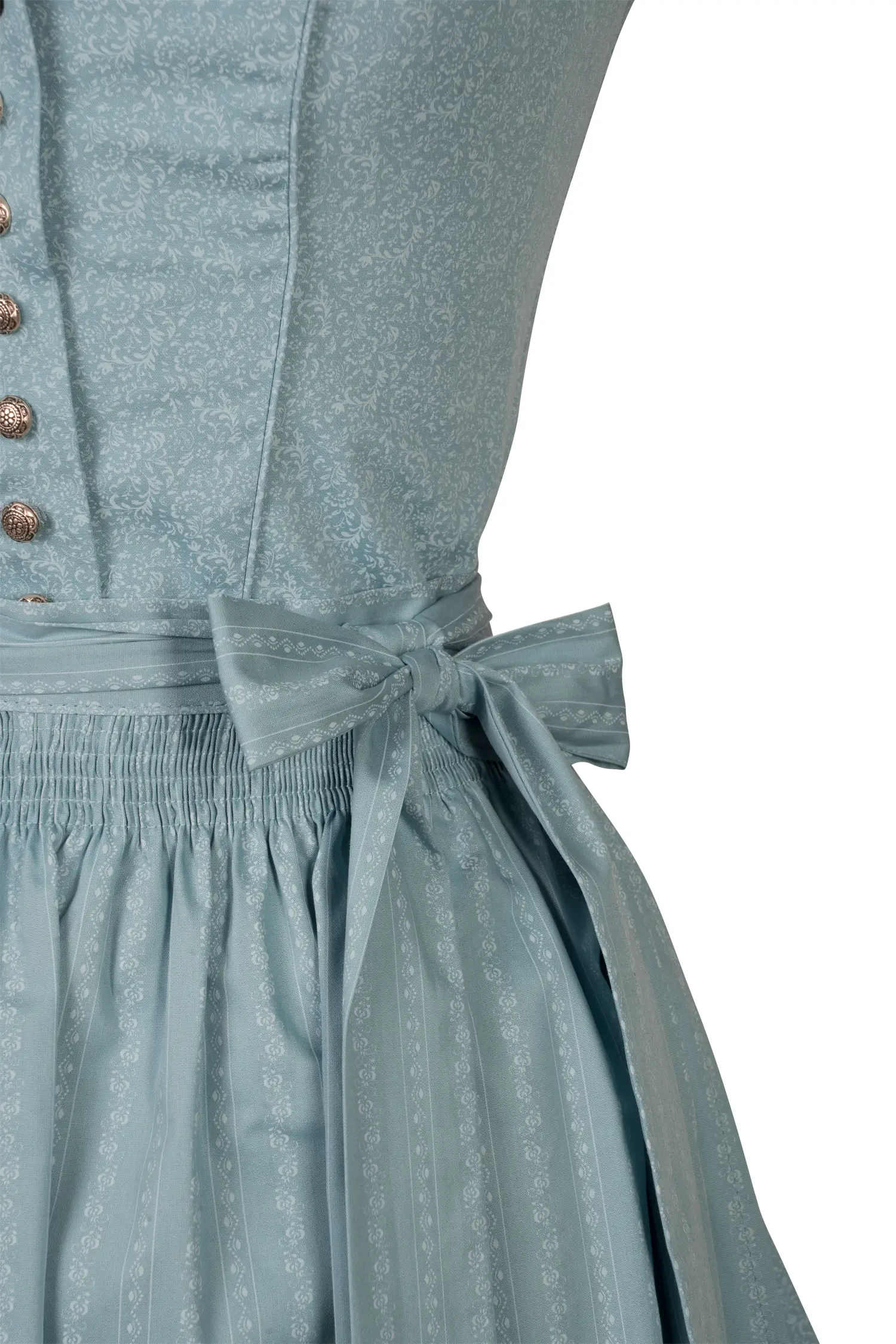 Dirndl Ida in hellem türkisblau - Detail Mieder