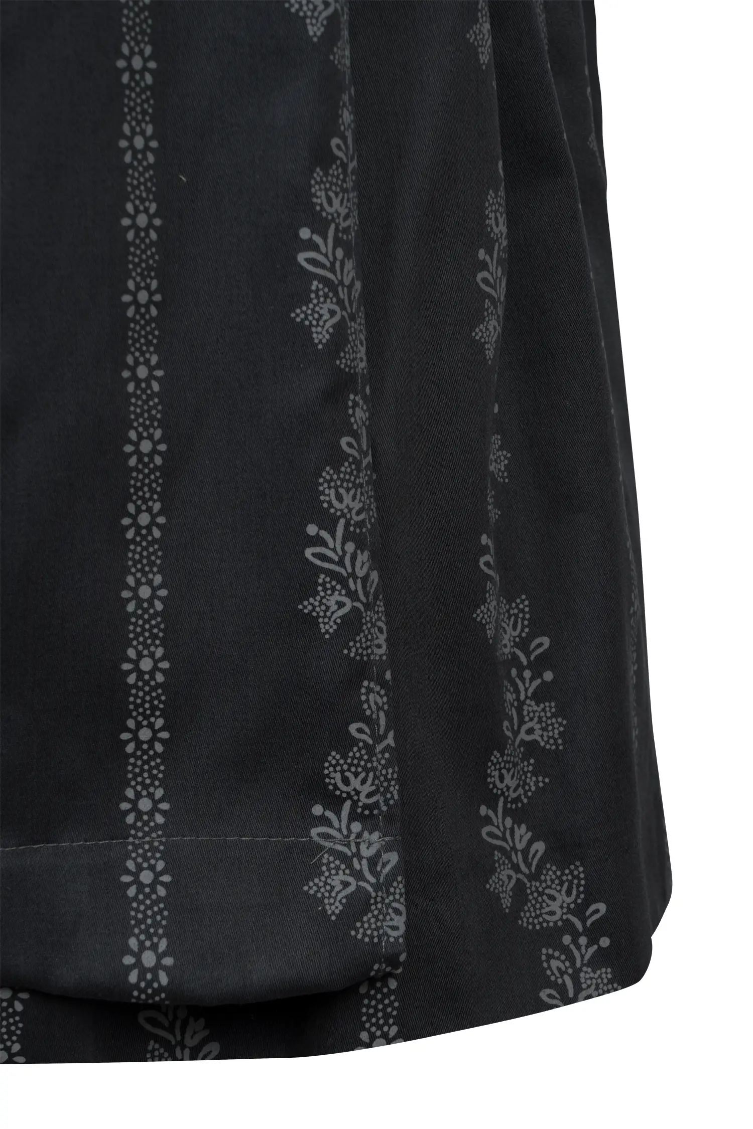 Dirndl Karina in grau mit Leinenmieder - Detail Rock