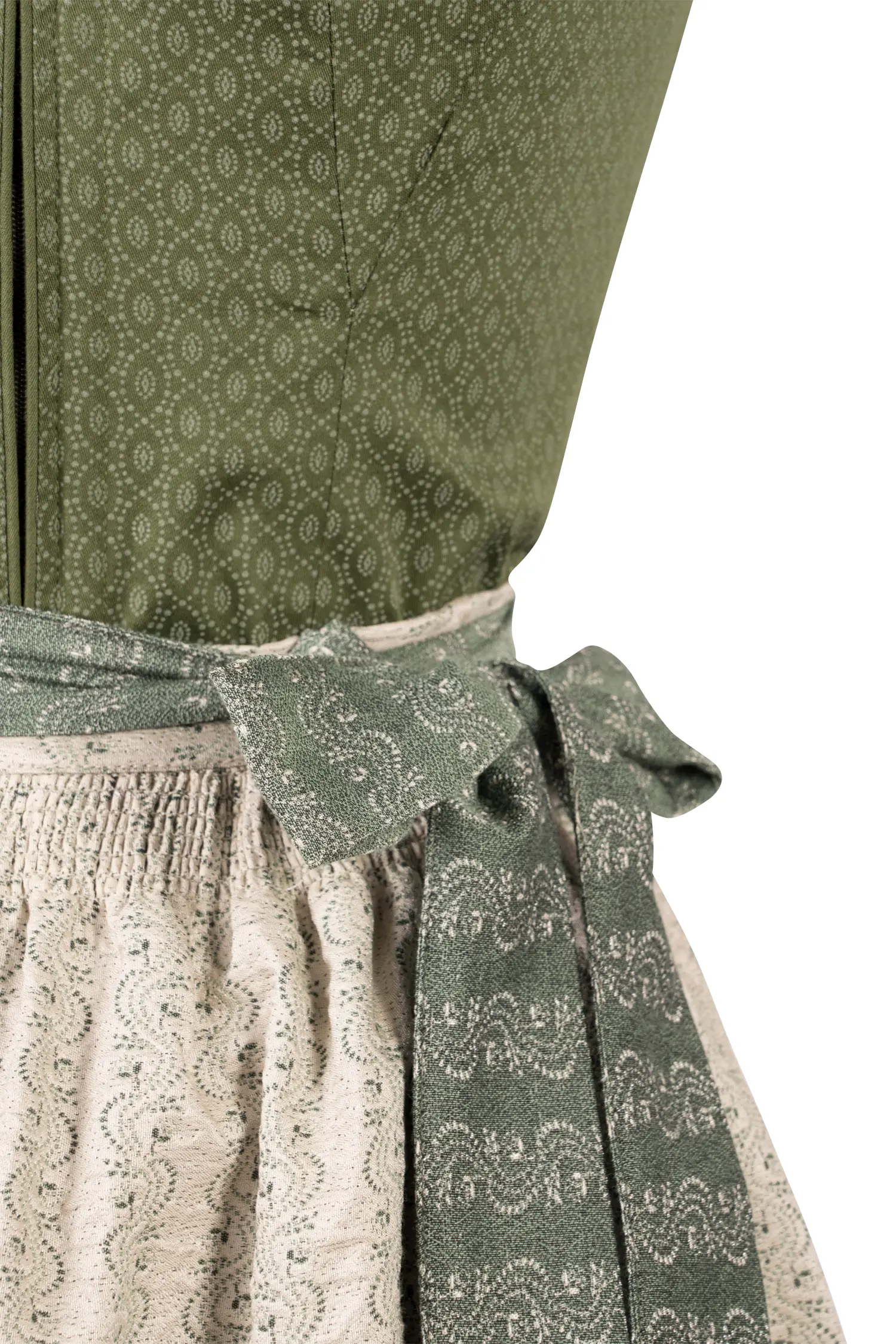 Dirndl Sarah in Grün Detail Mieder