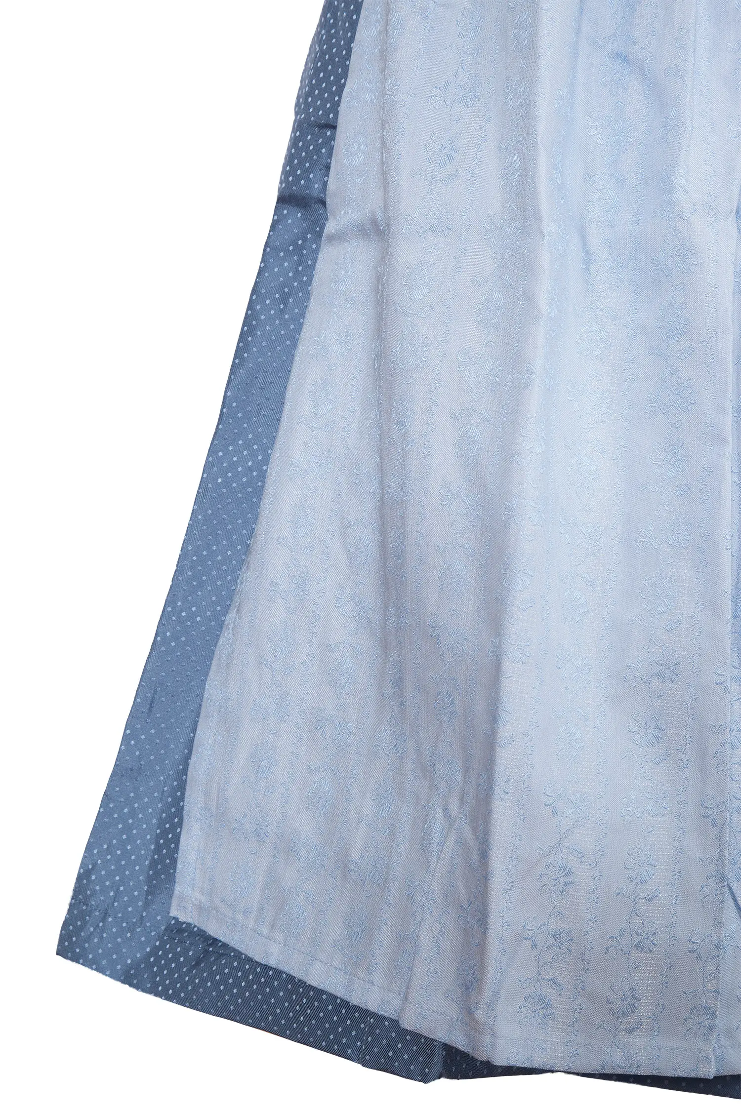 Midi Dirndl in verschiedenen Blautönen Schürze