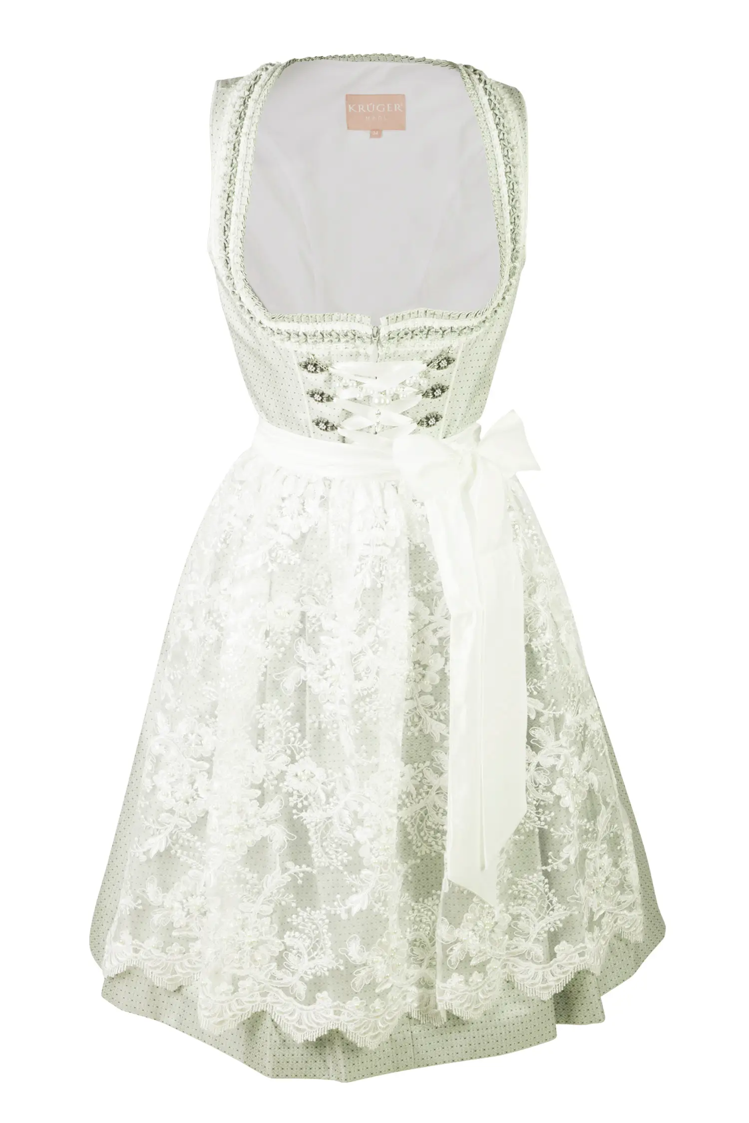 Dirndl Inka in hellgrün mit aufregenden Details