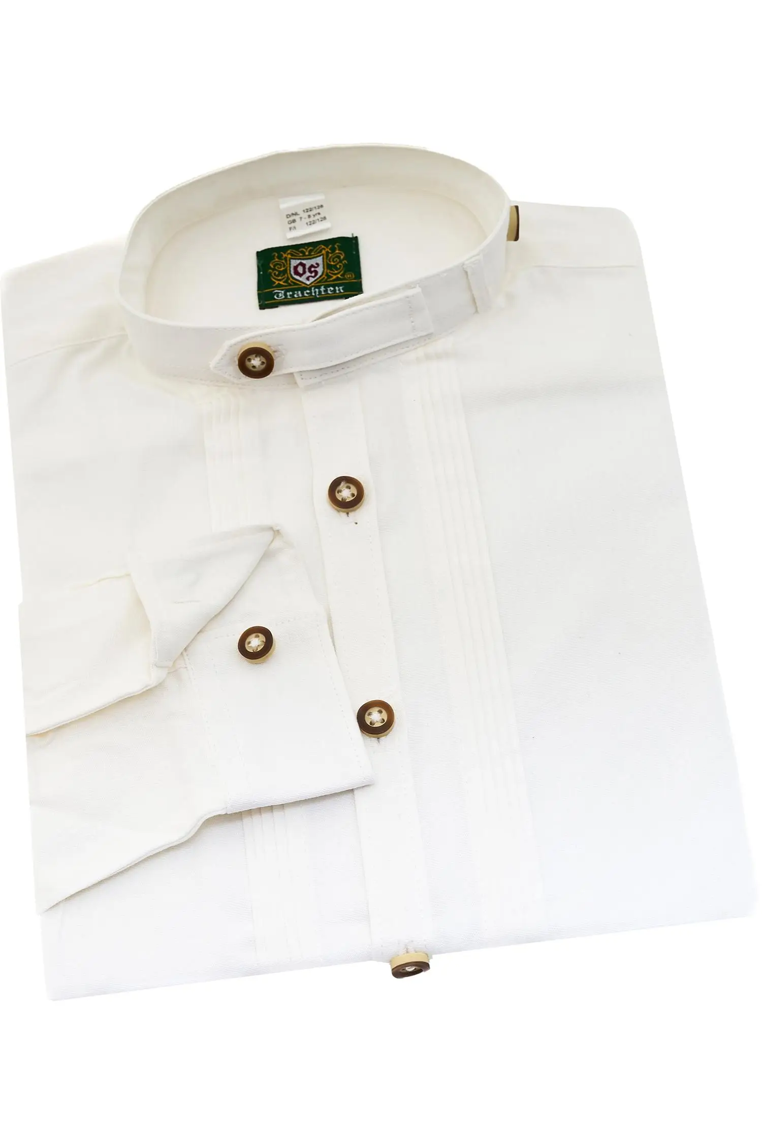 OS Trachten Kinderhemd in Weiß