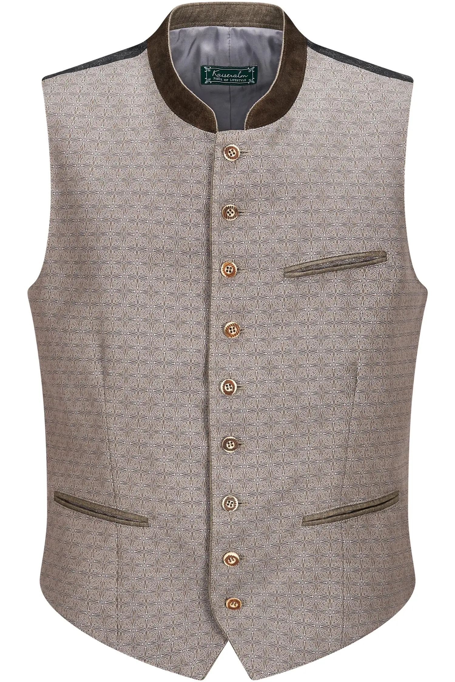 Gemusterte Weste Brixen von Baiselm in Beige