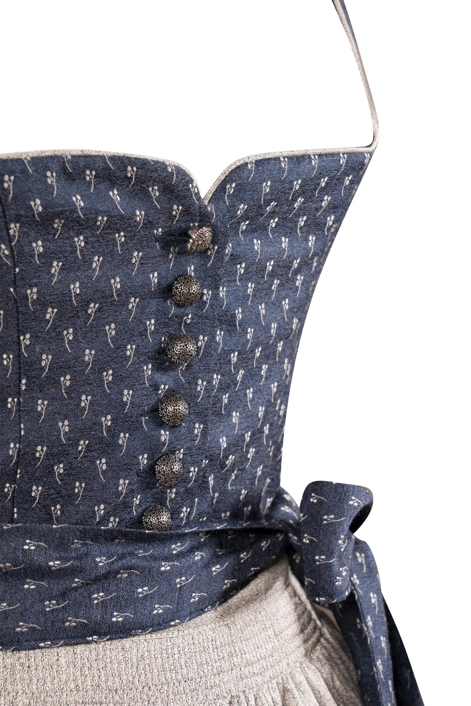 Dunkelblaues Dirndl von Sissi ey! - Detail Mieder