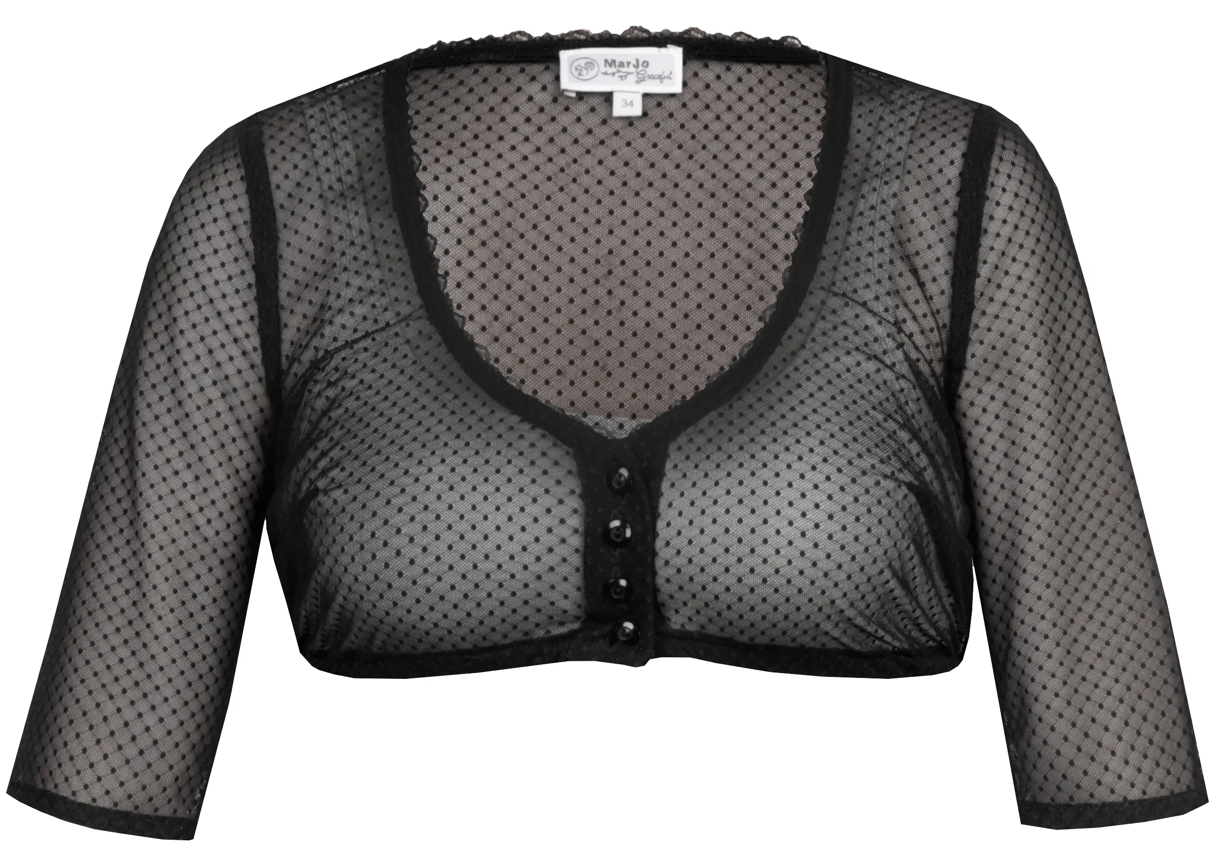Dirndlbluse Ilena-Maria in schwarz