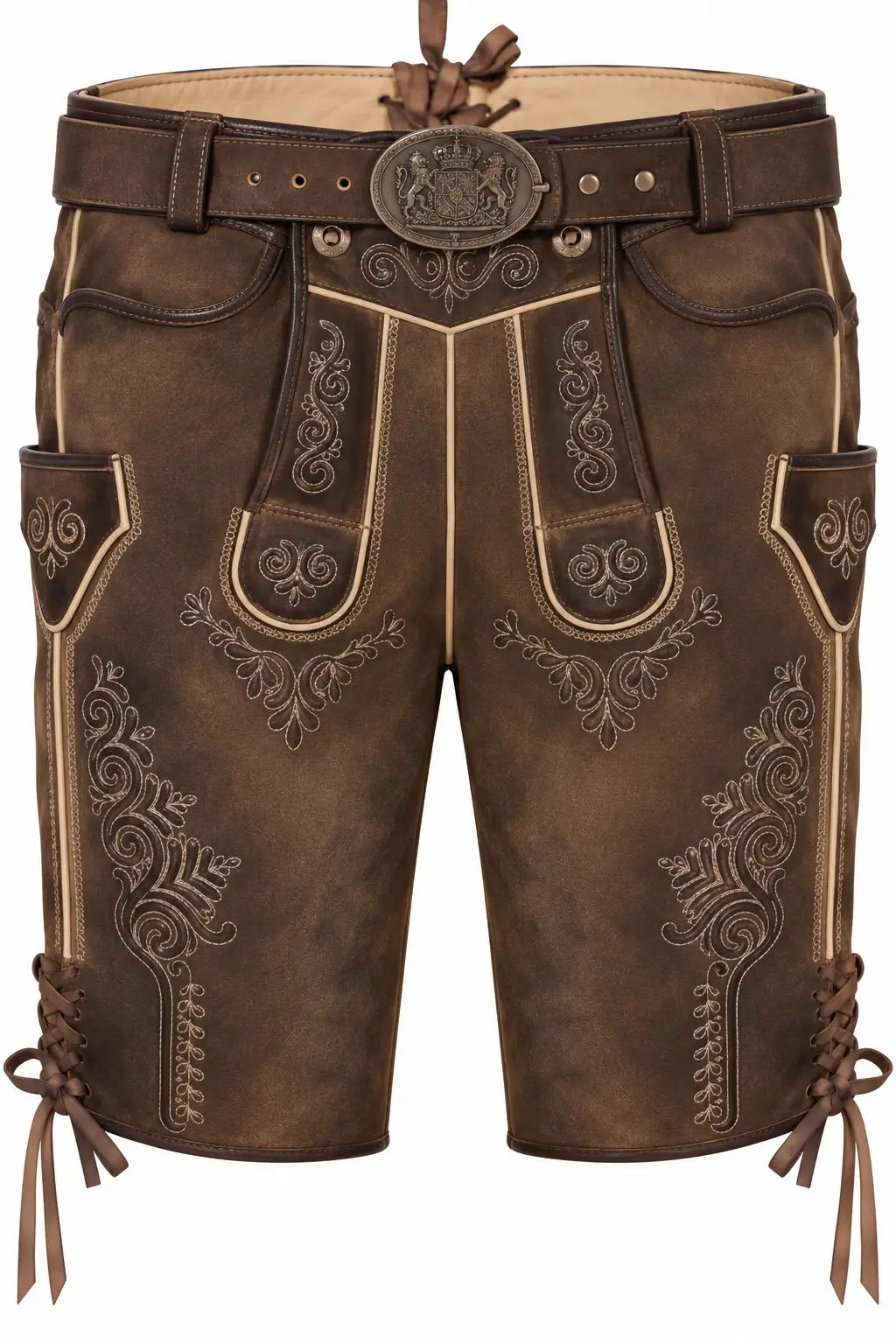 Lederhose Herbert von Maddox in Dunkelbraun